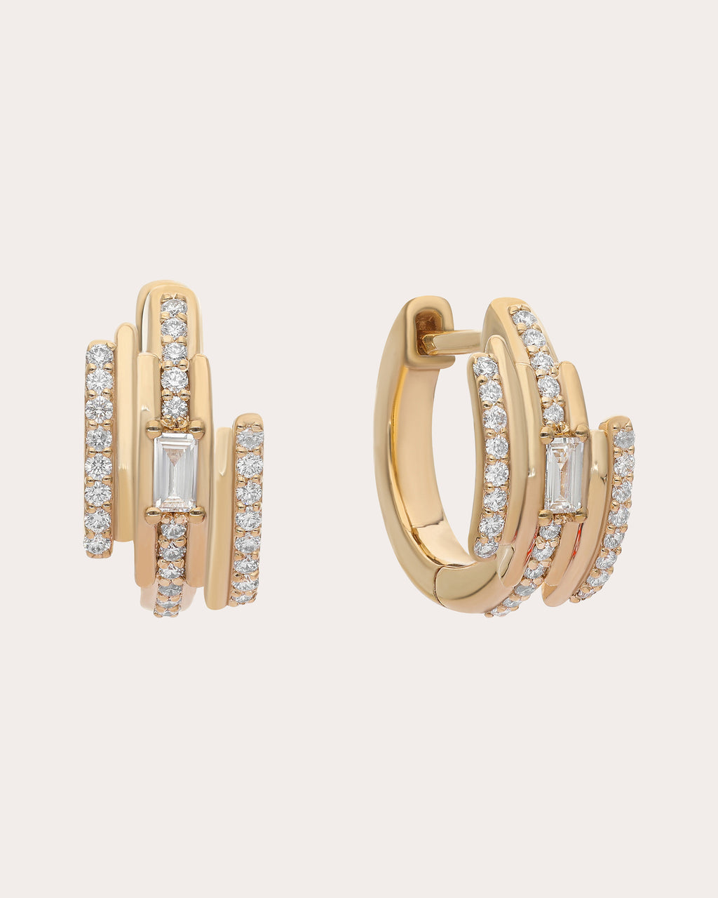 Diamond & 14k Gold Aleyna Huggie Earrings