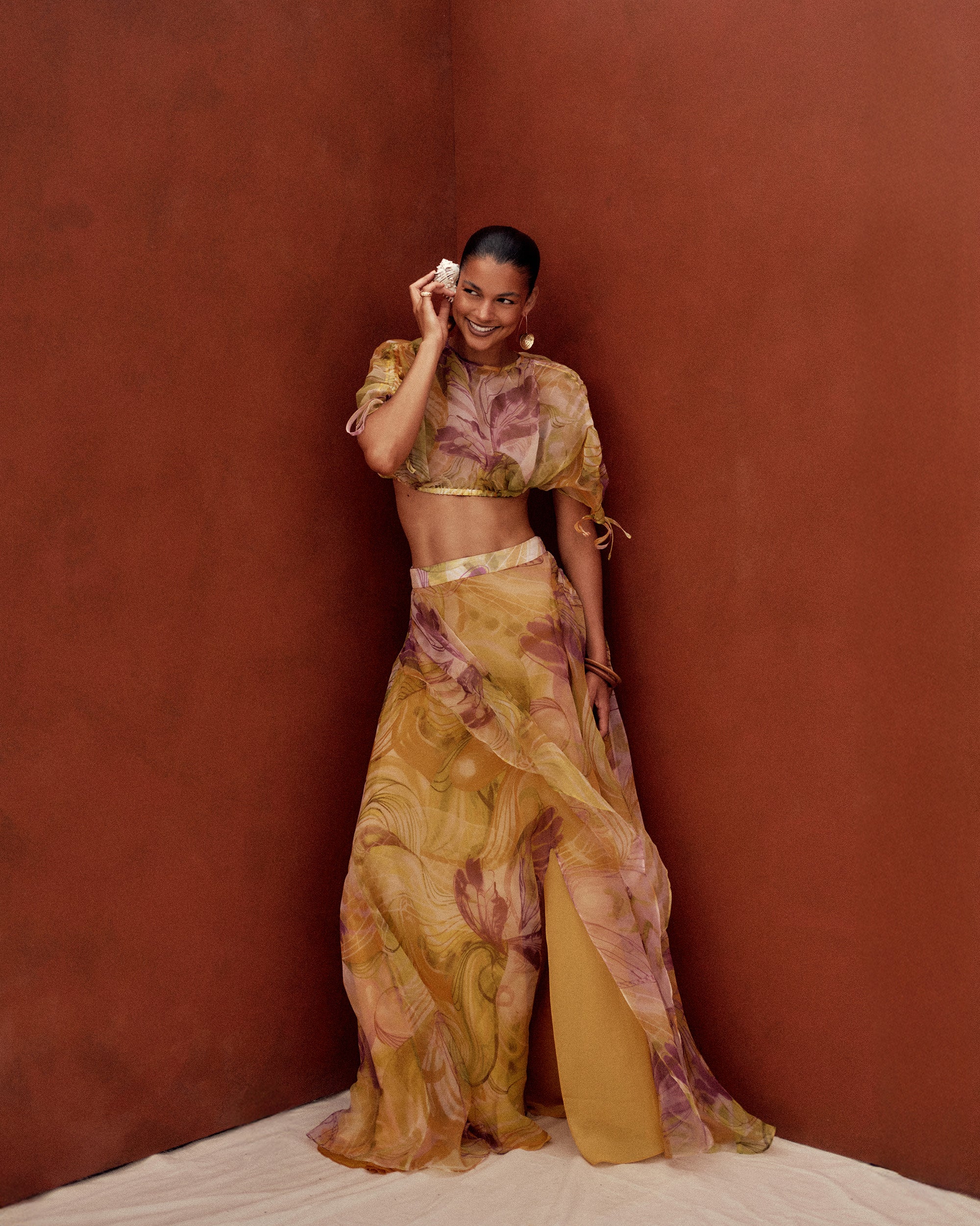 Ondu Vibra Mesh Maxi Skirt
