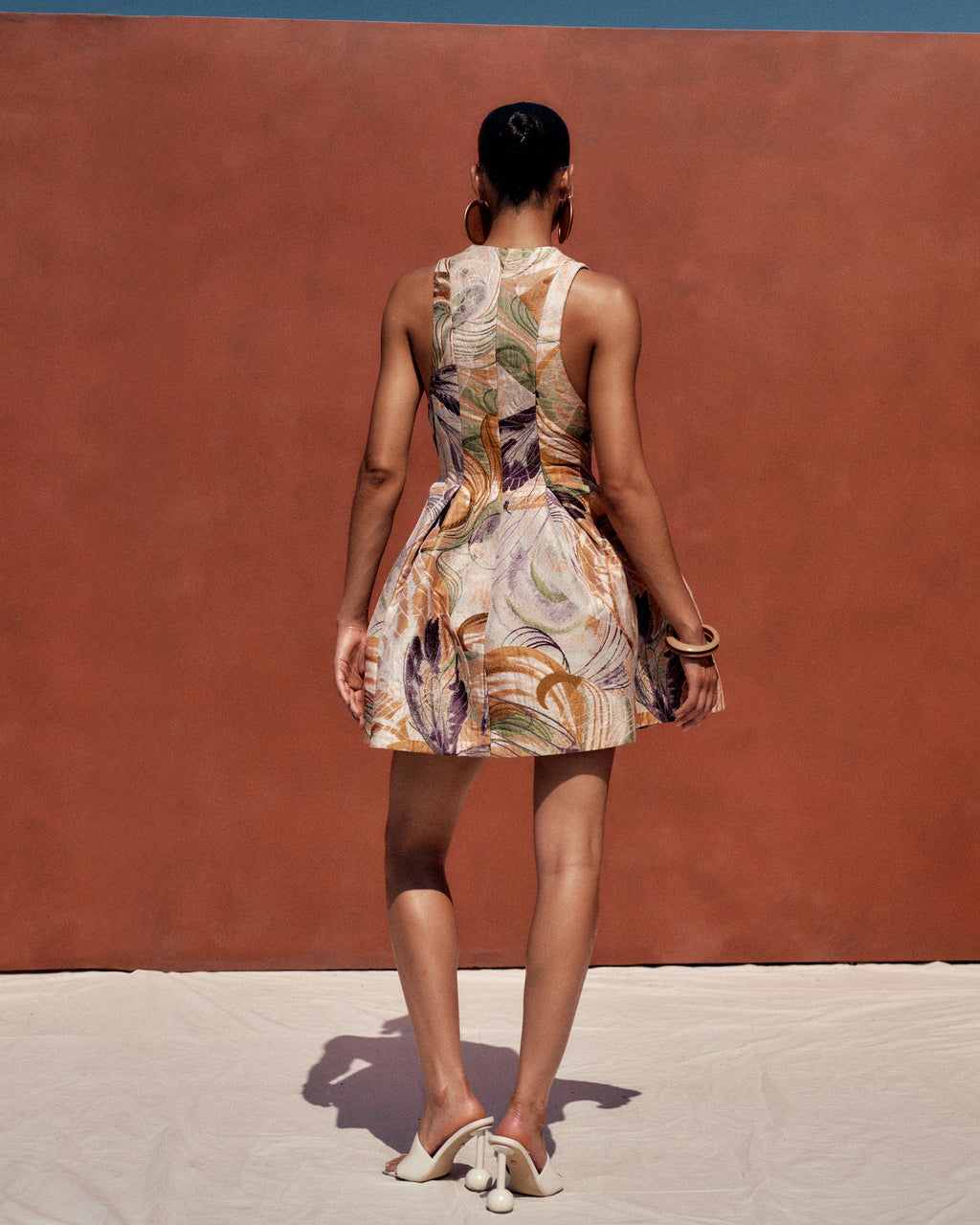 Venti Vibra Jacquard Pleated Mini Dress