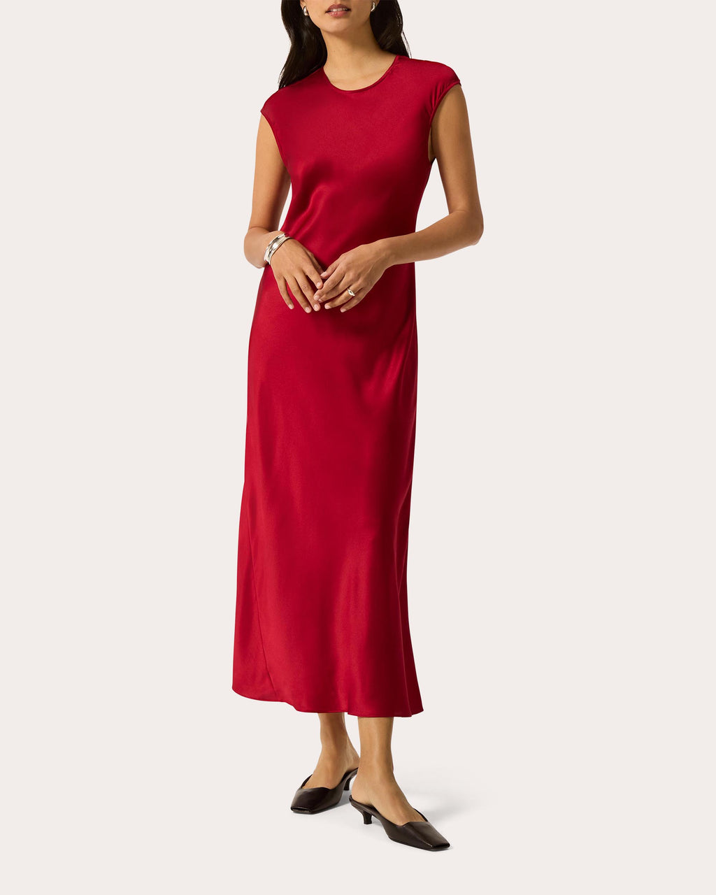 Silk Charmeuse Bias-Cut Slip Dress