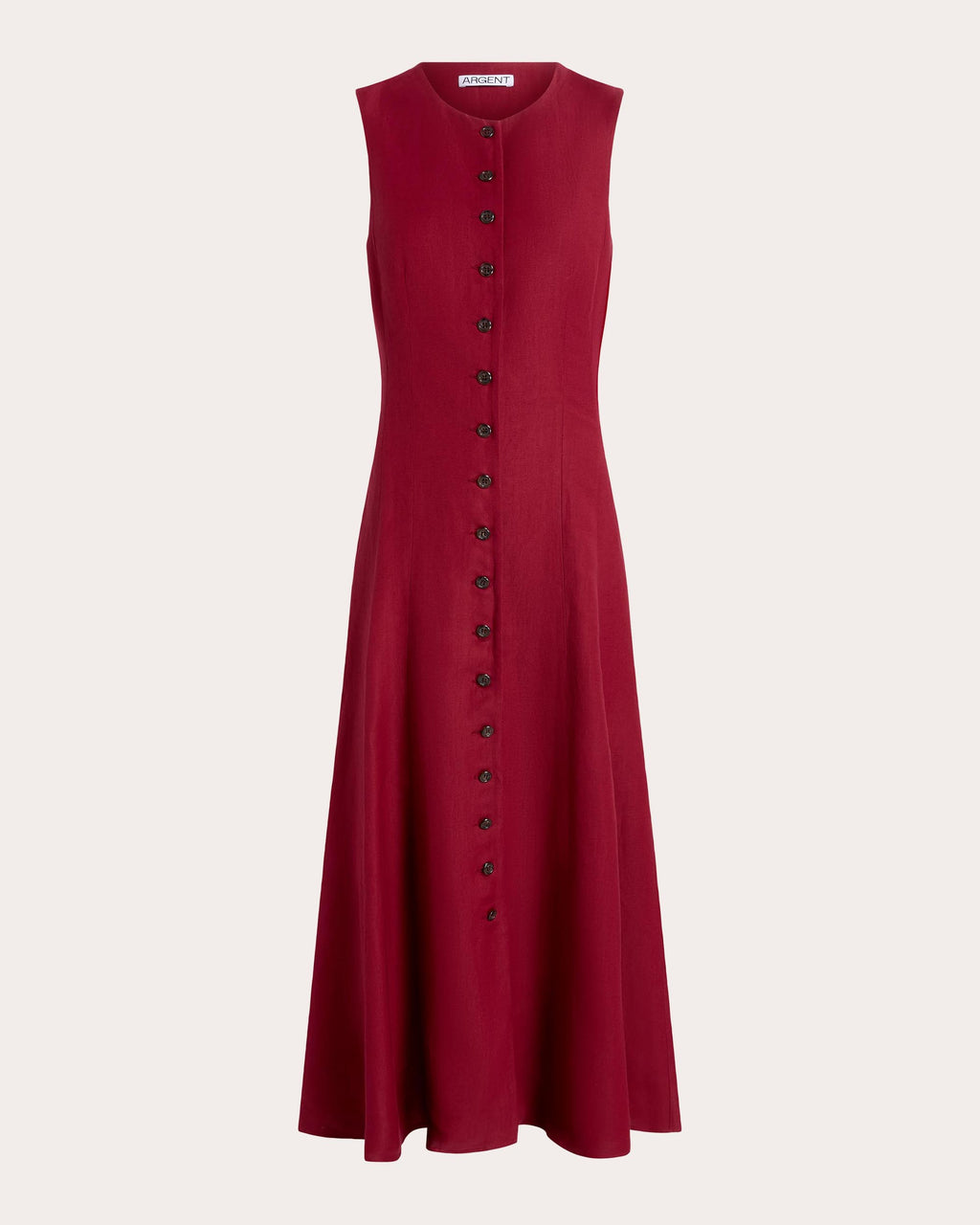 Carroll Linen-Blend Button Maxi Dress