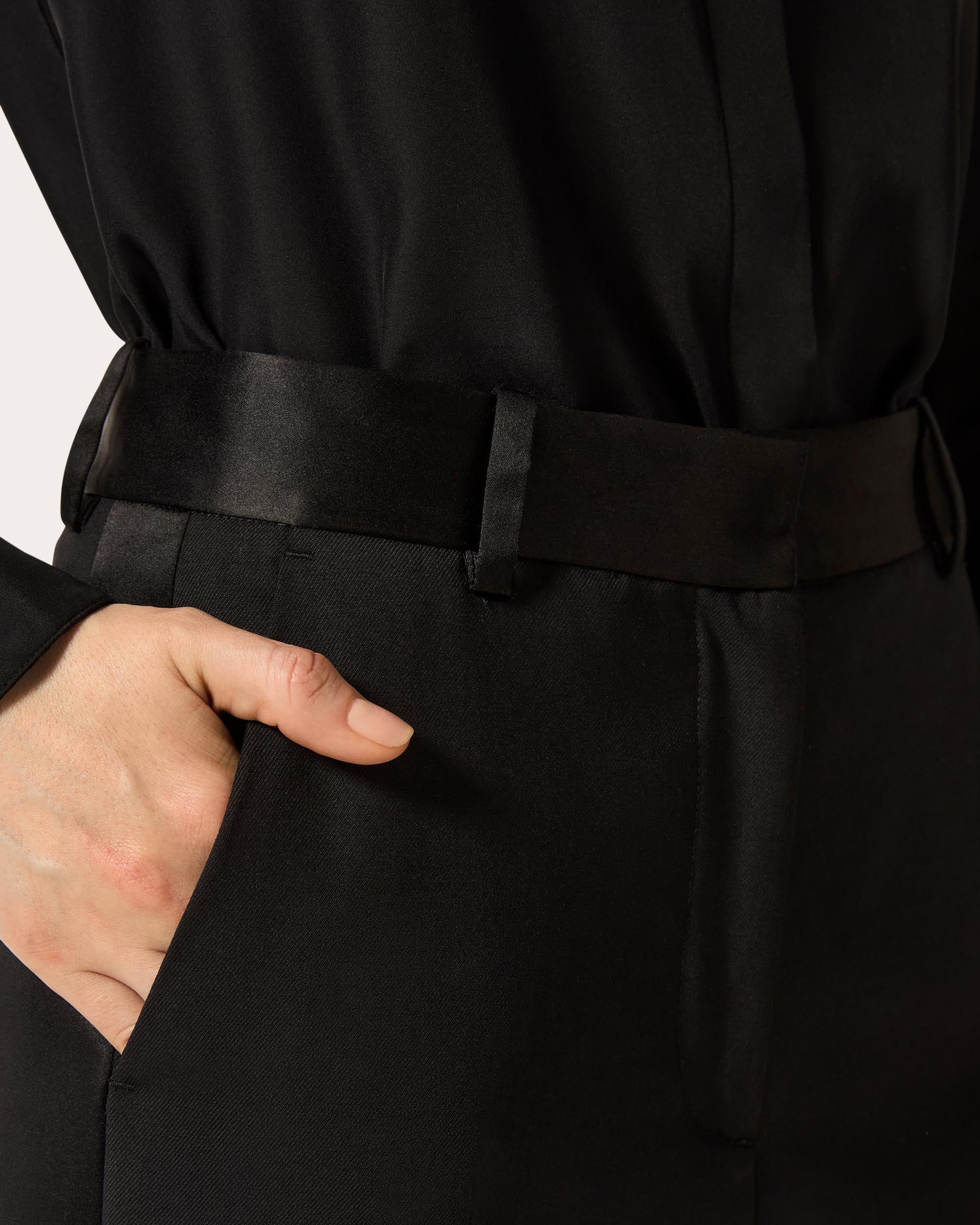 Seasonless Wool Silk-Trim Tuxedo Trousers