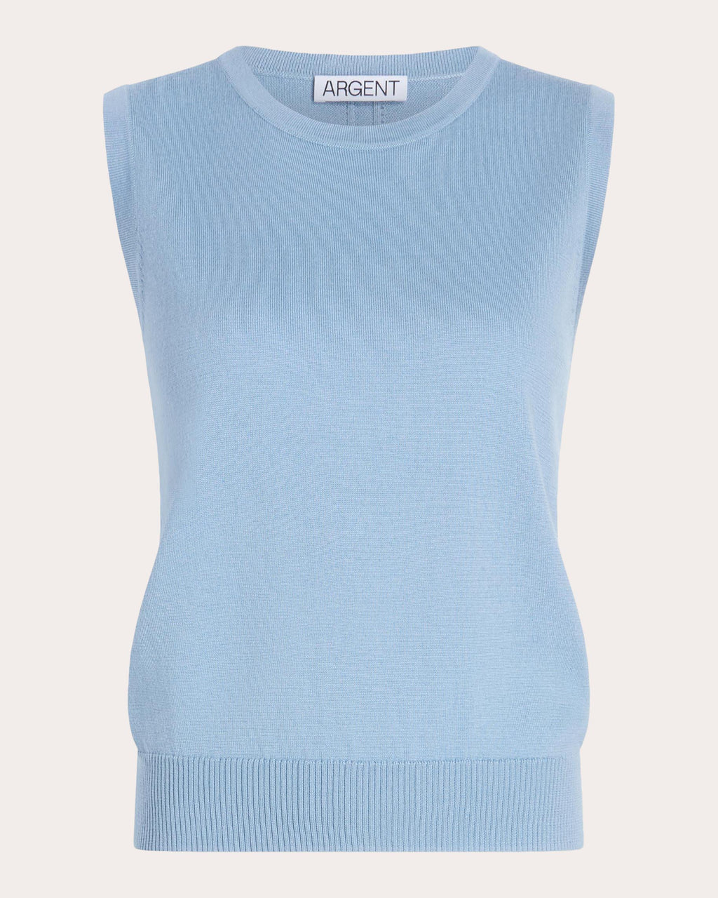 Fine Knit Wool-Silk Sleeveless Top