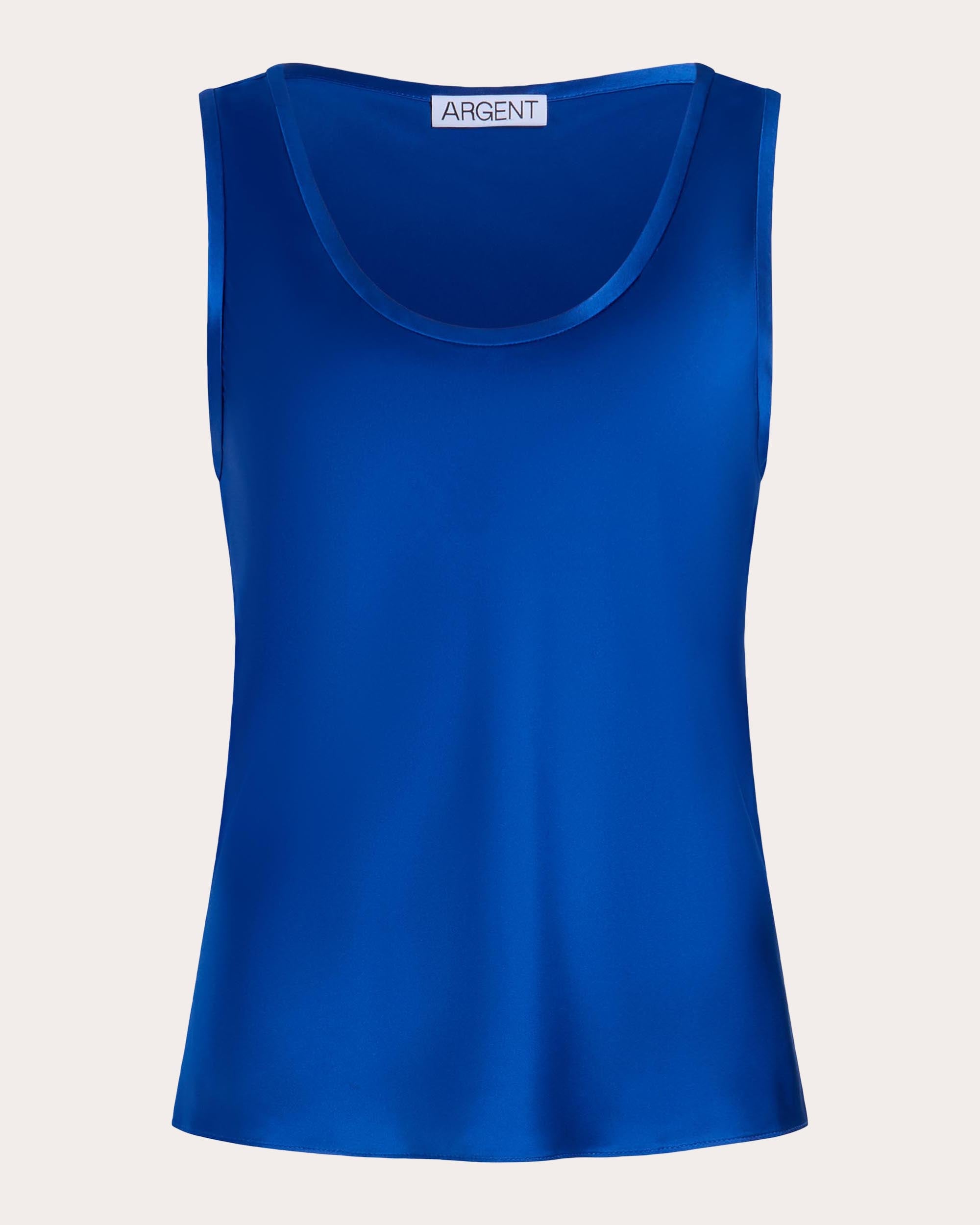 Silk Charmeuse Scoop Neck Tank Top