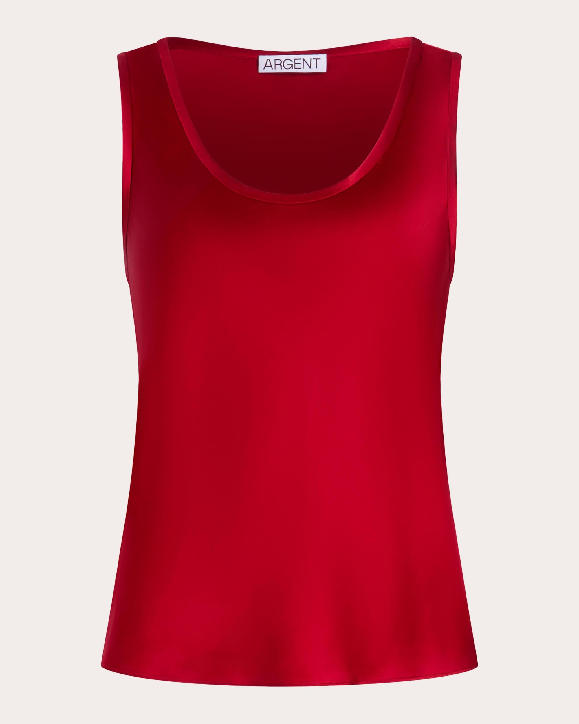 Silk Charmeuse Scoop Neck Tank Top