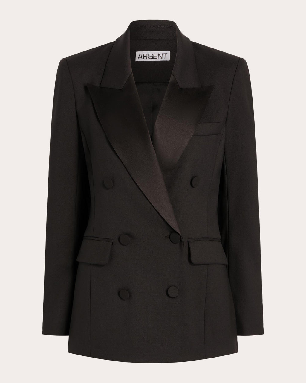 Seasonless Wool Silk-Lapel Tuxedo Blazer