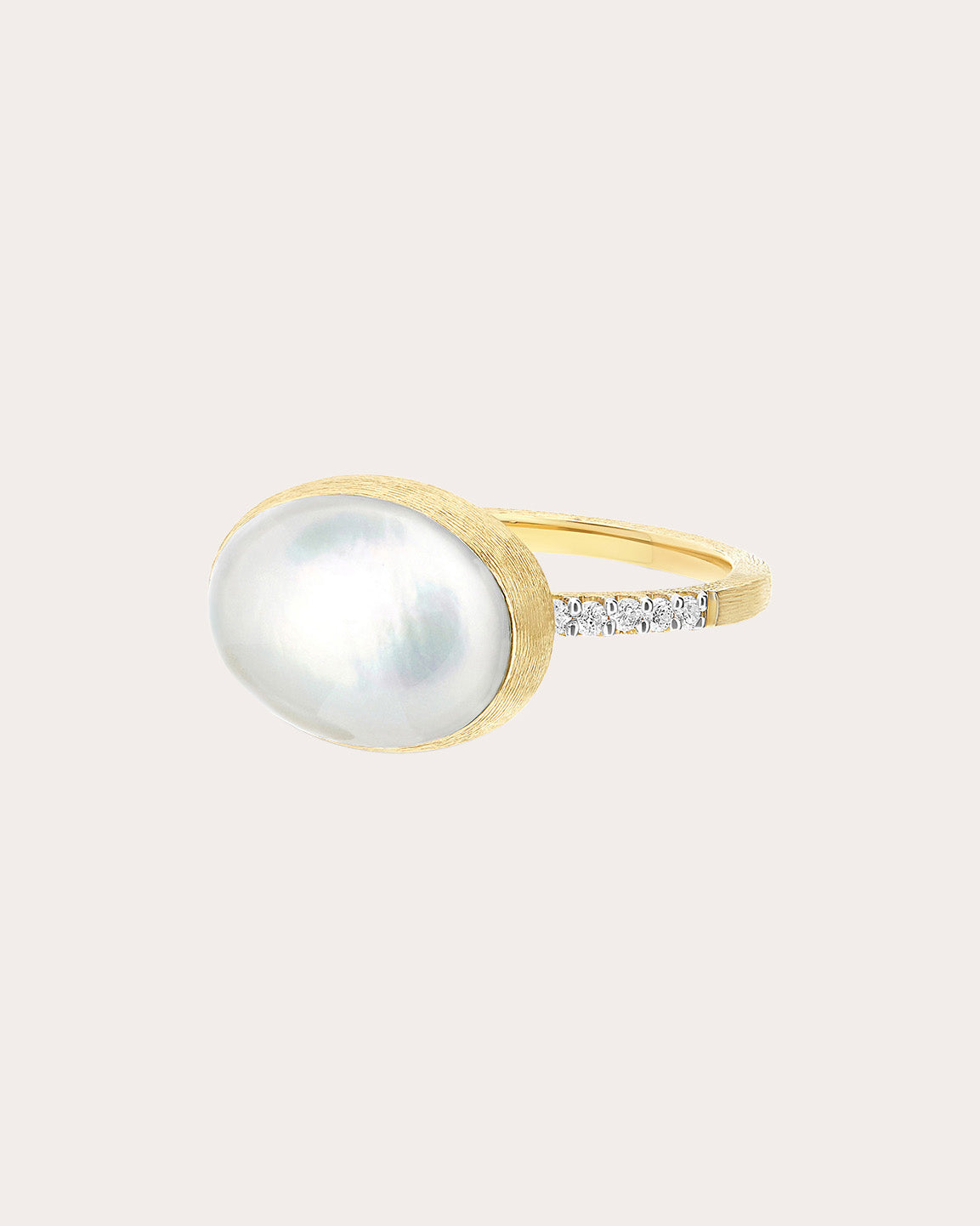 Diamond & Mother of Pearl 18k Gold Dolce Vita Ring