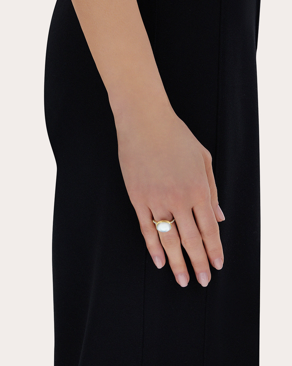 Diamond & Mother of Pearl 18k Gold Dolce Vita Ring