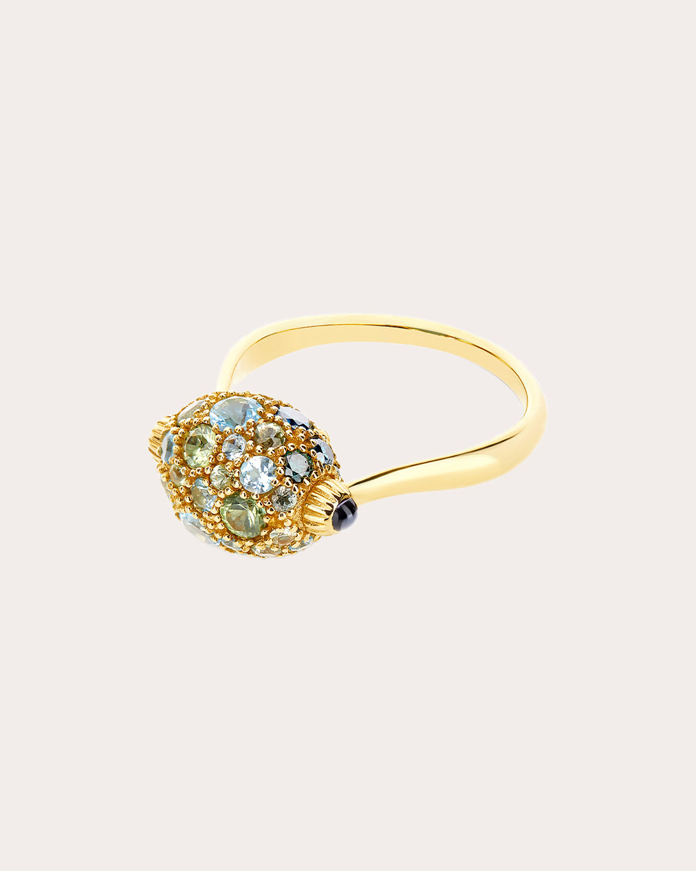 Sapphire & Blue Topaz 18k Gold Reversible Ring
