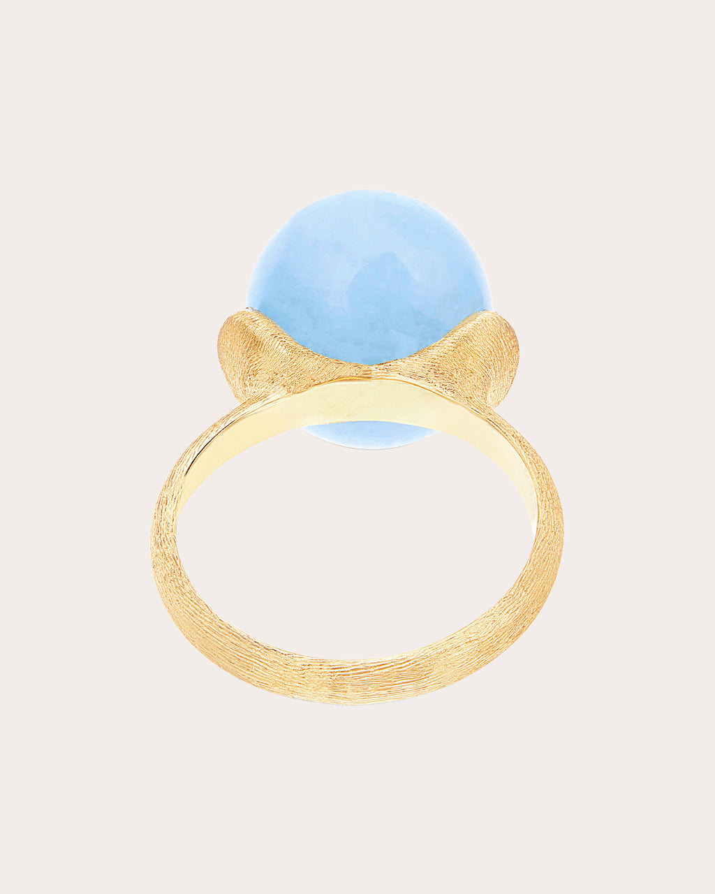 Aquamarine & Diamond 18k Gold Large Azure Ring