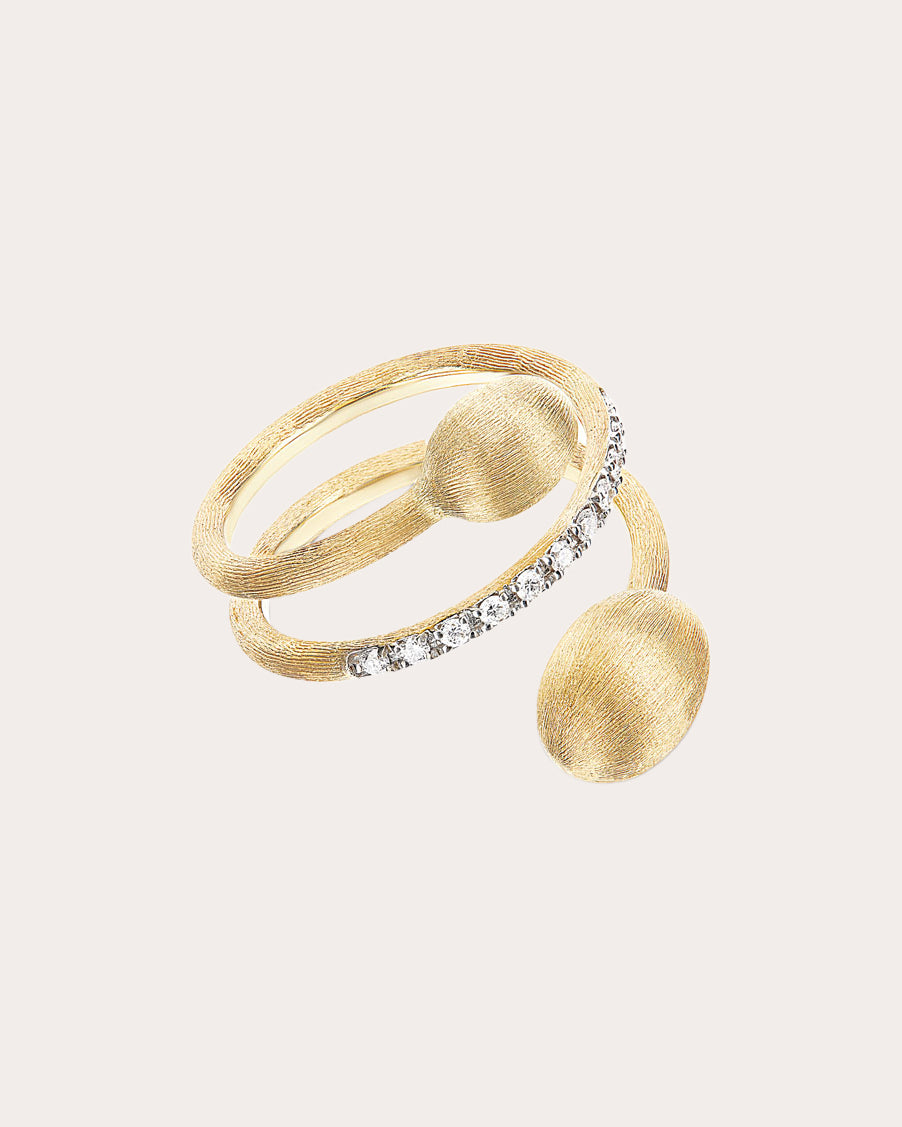 Diamond & 18k Gold Élite Spiral Ring