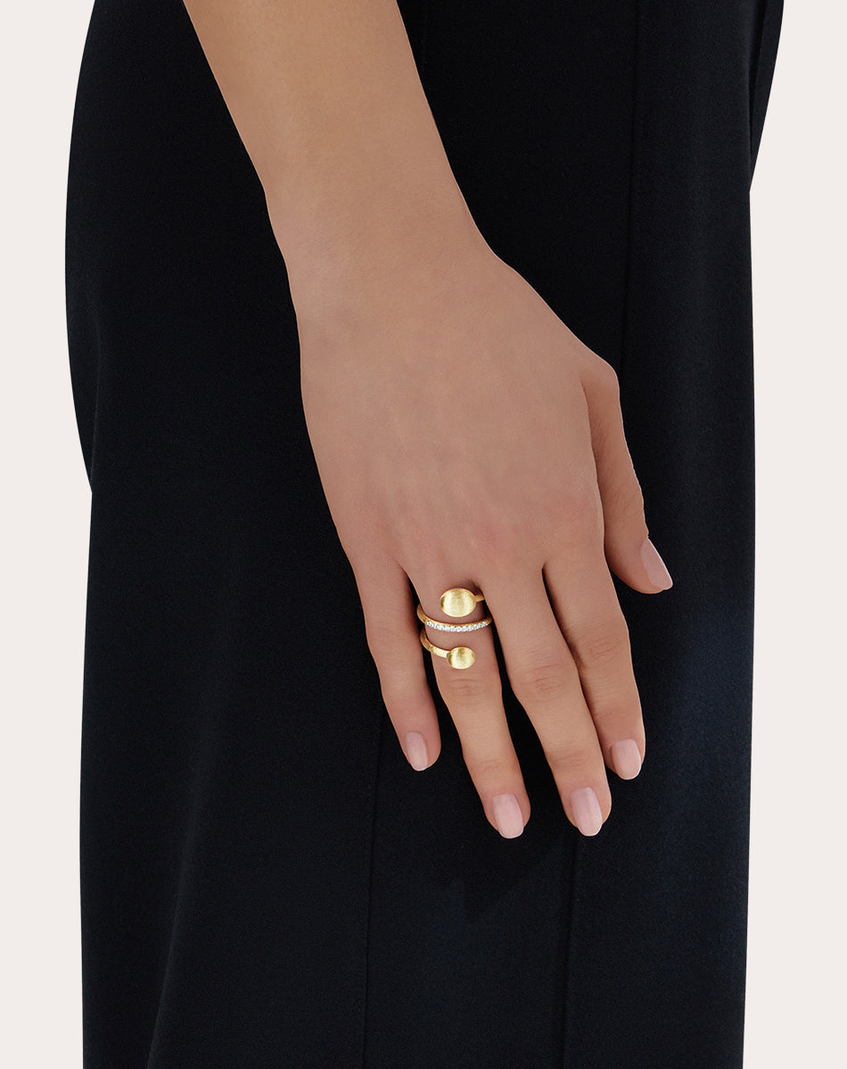 Diamond & 18k Gold Élite Spiral Ring