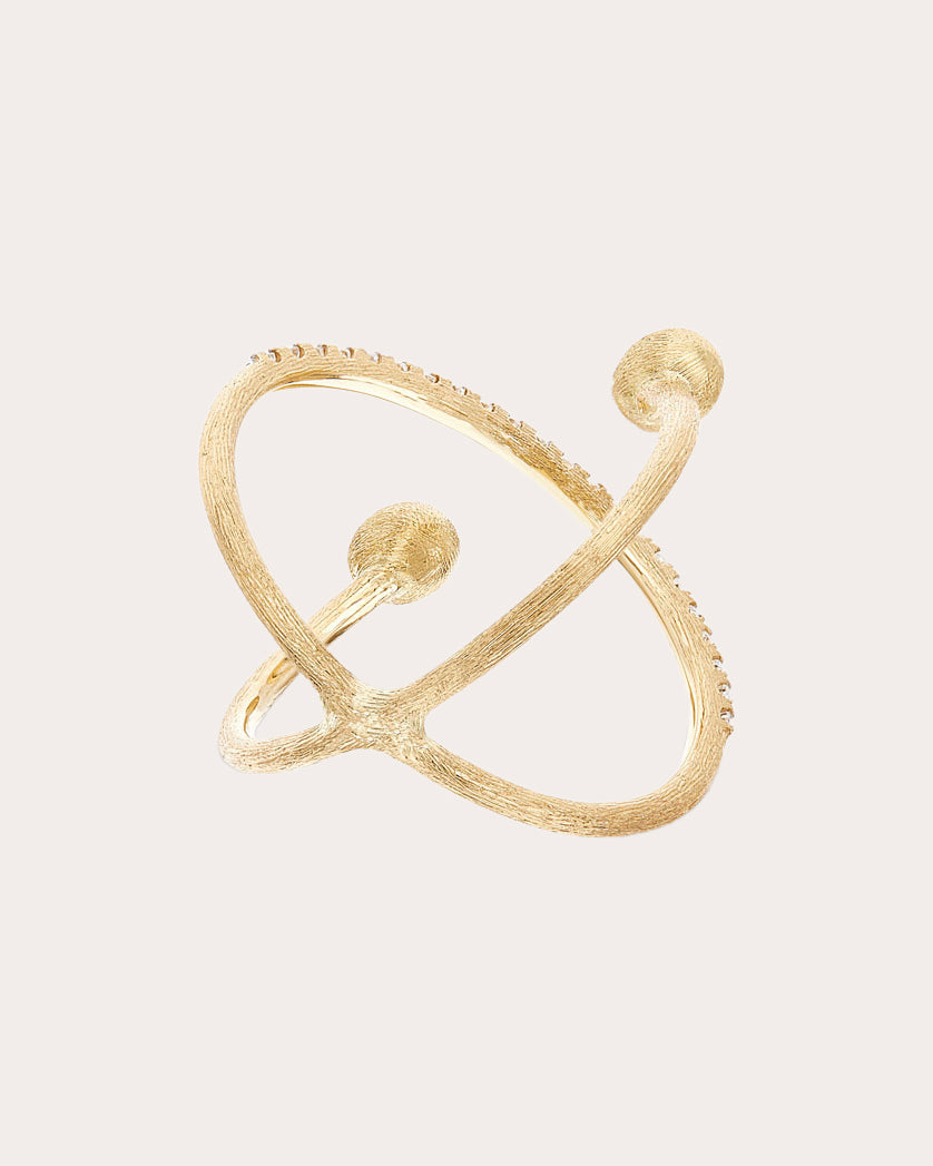 Diamond & 18k Gold Élite Crisscross Ring