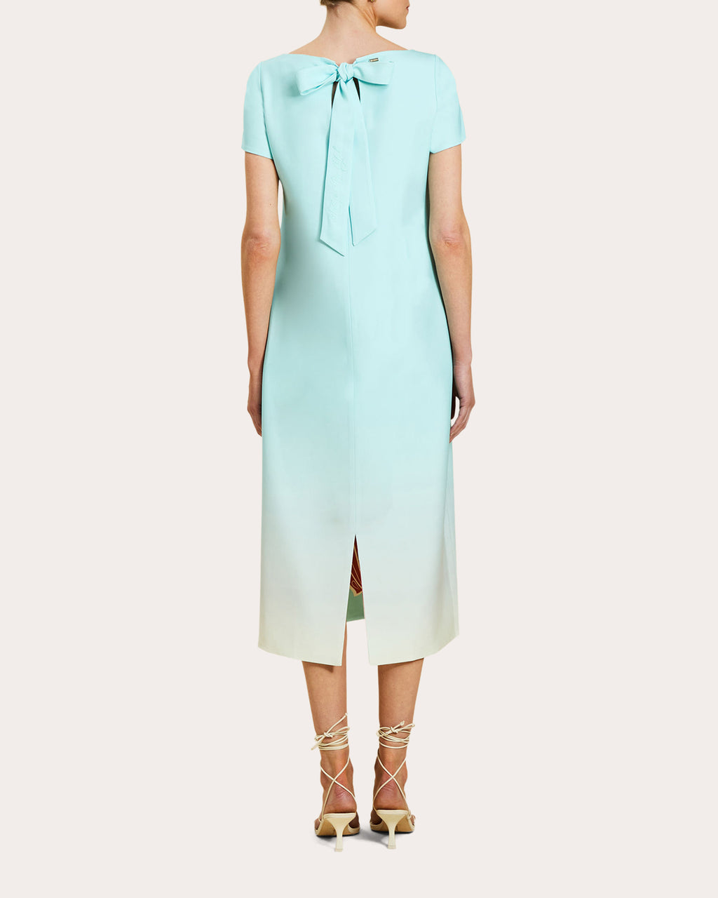 Adria Reversible Crepe Column Midi Dress