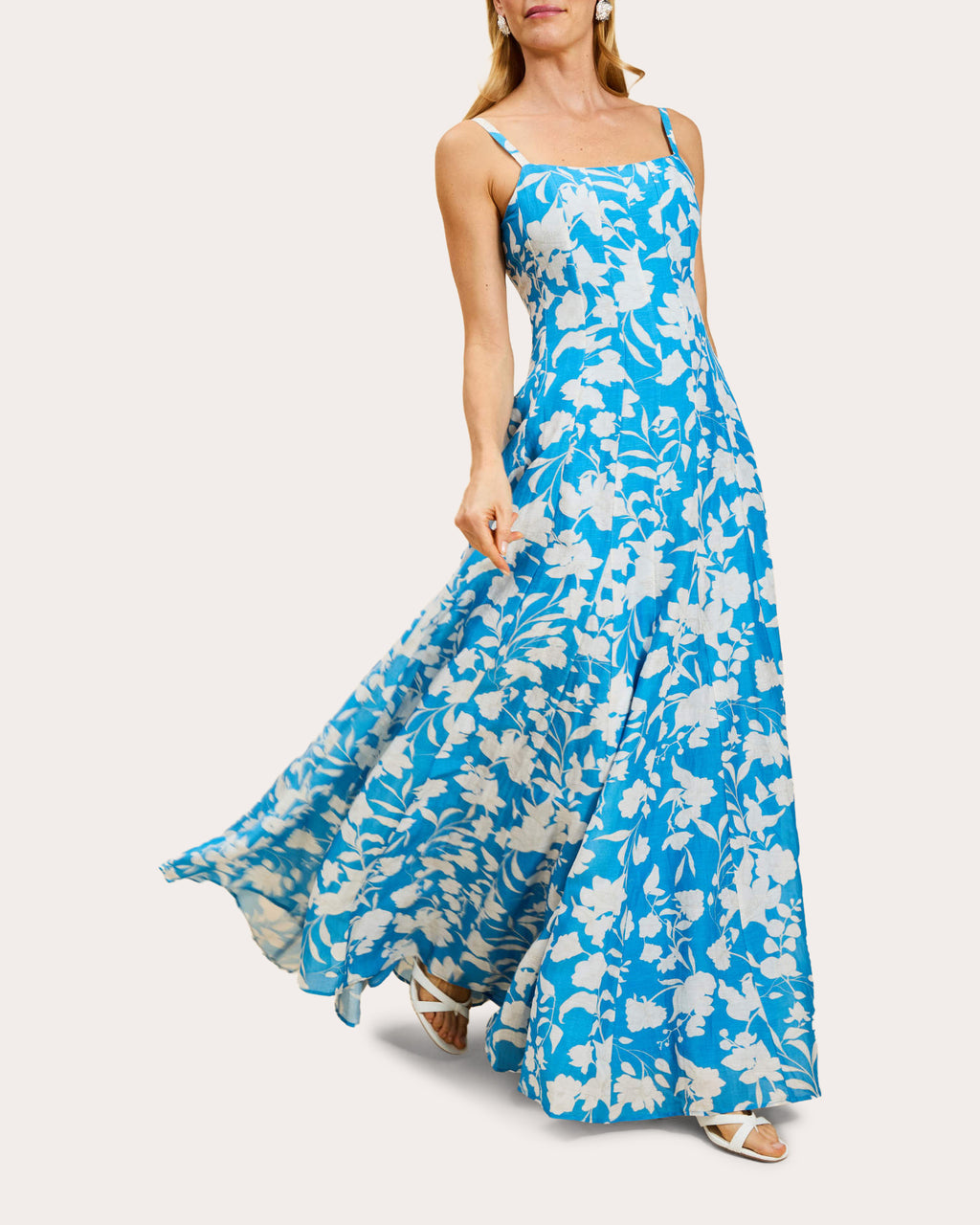 Alemais Floral Organza Pleated Gown