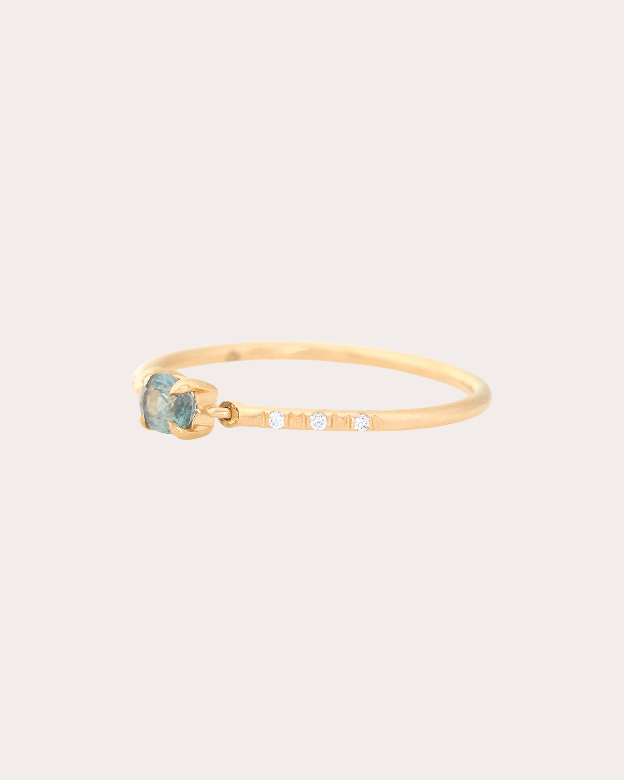 Alexandrite & Diamond Petite Circle Ring
