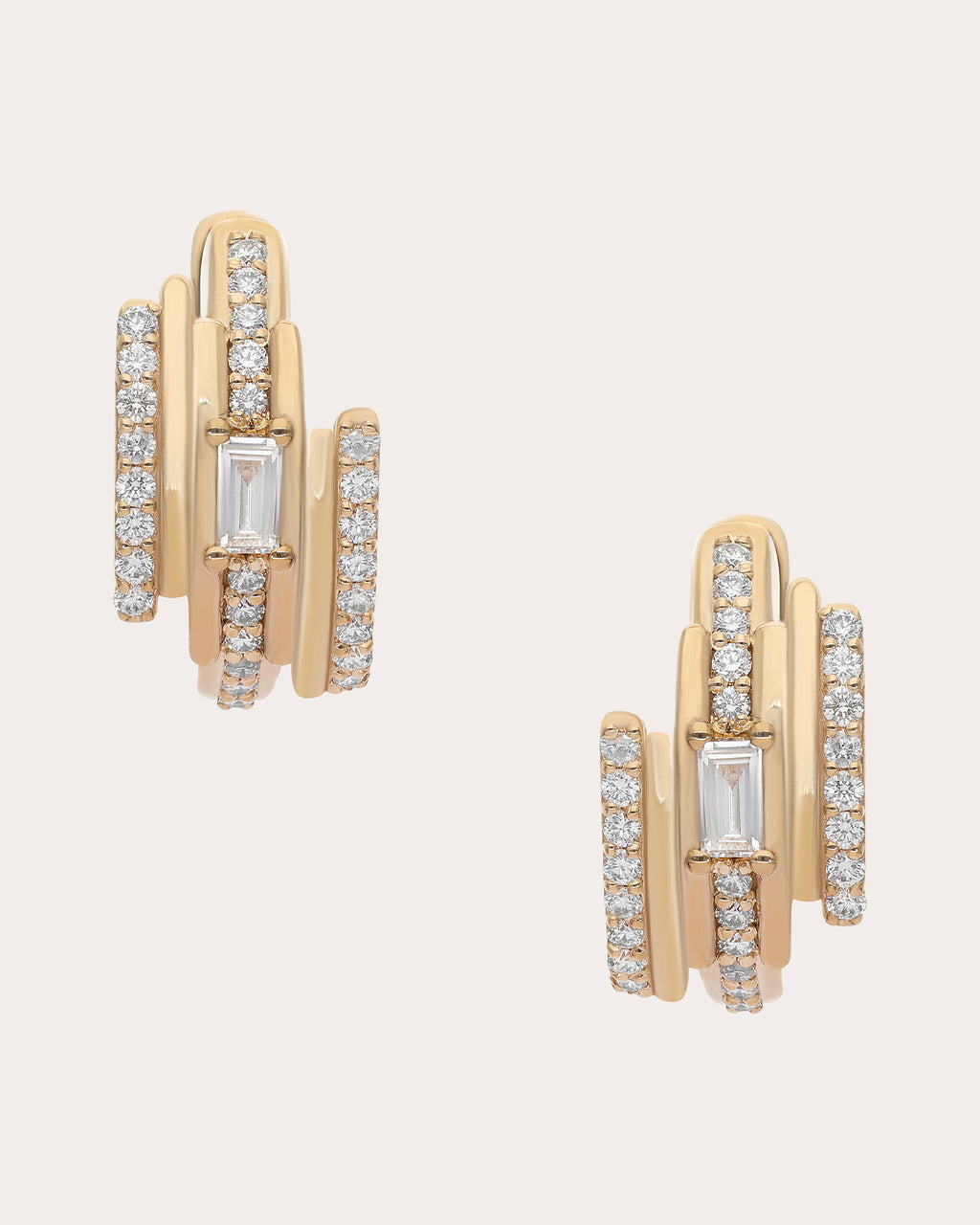 Diamond & 14k Gold Aleyna Huggie Earrings