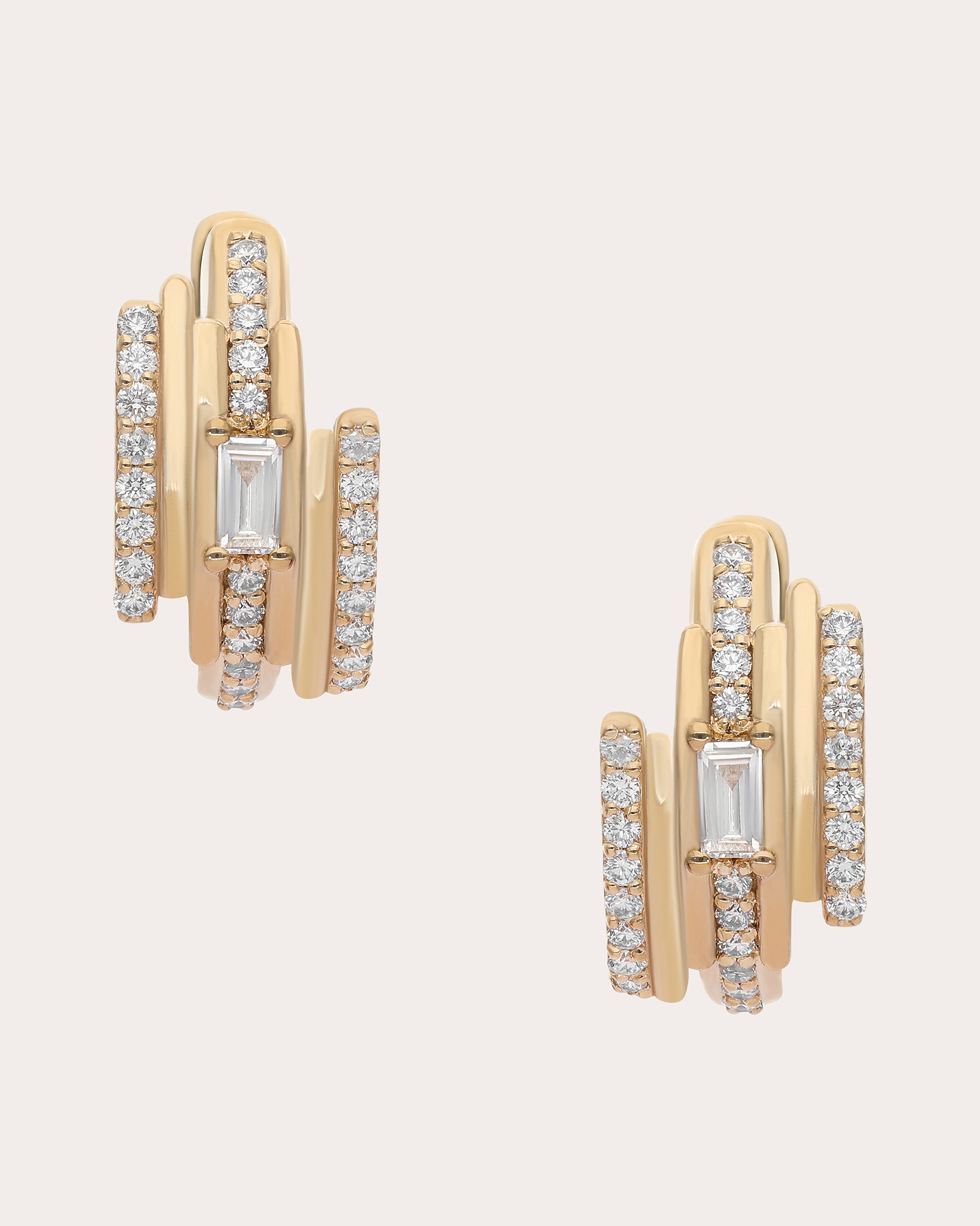 Diamond & 14k Gold Aleyna Huggie Earrings