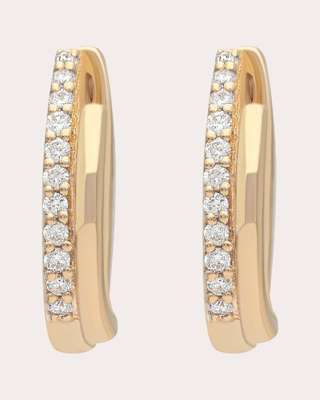 Diamond & 14k Gold Aliya Ethereal Huggie Earrings
