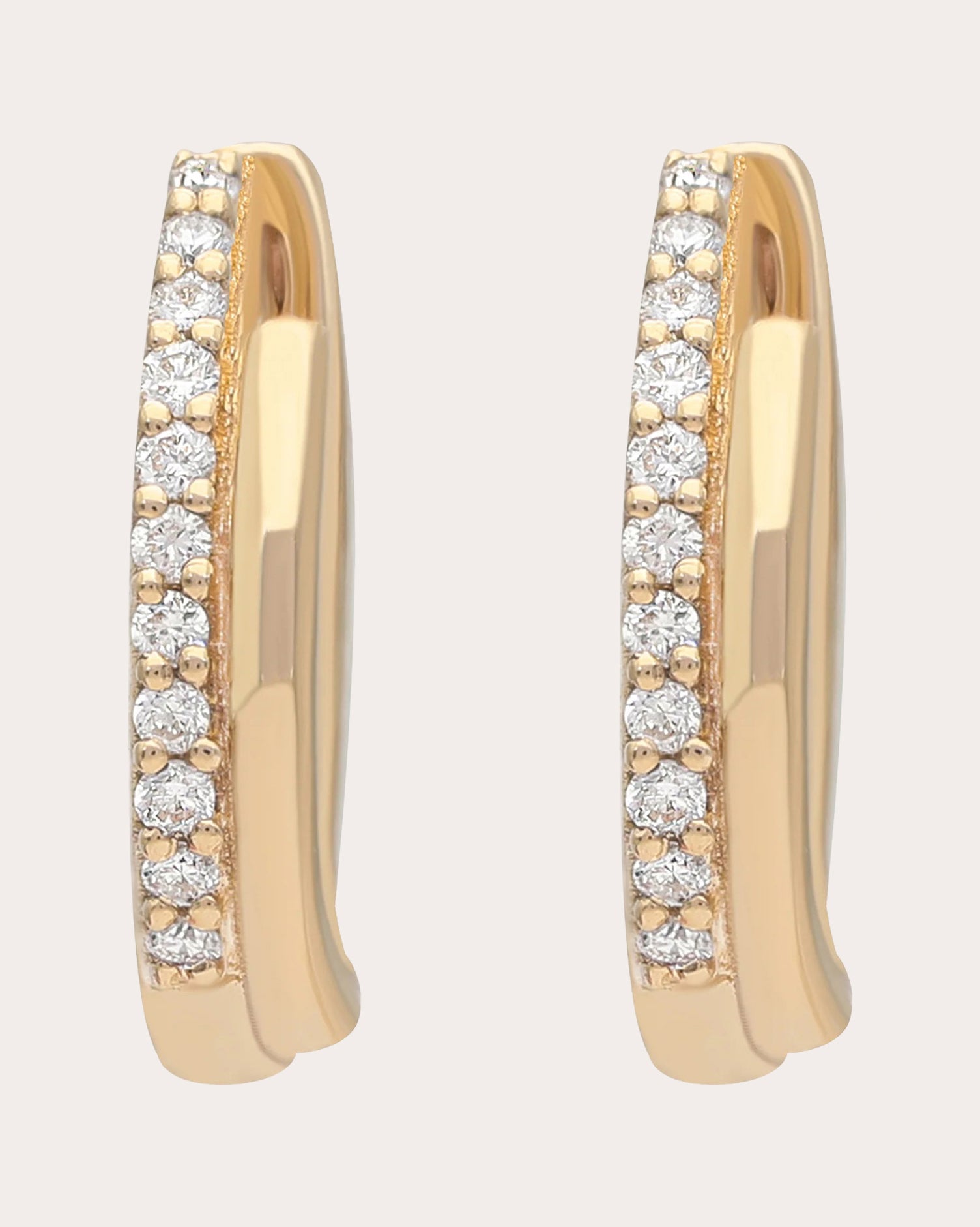 Diamond & 14k Gold Aliya Ethereal Huggie Earrings