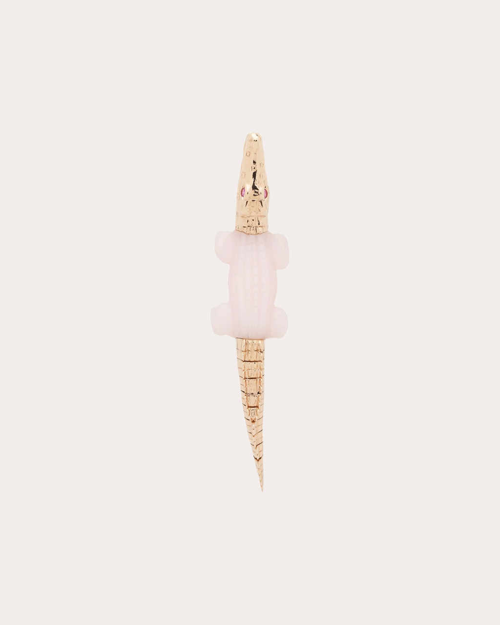 Opal & Pink Sapphire Alligator Bite Drop Earring