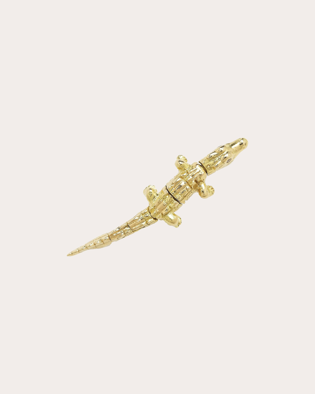 Diamond & 18k Gold Alligator Convertible Drop Earring