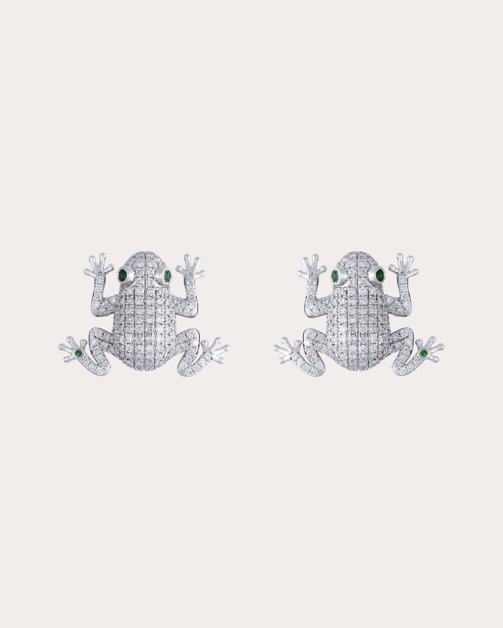 Diamond Amazonica Frog Stud Earrings