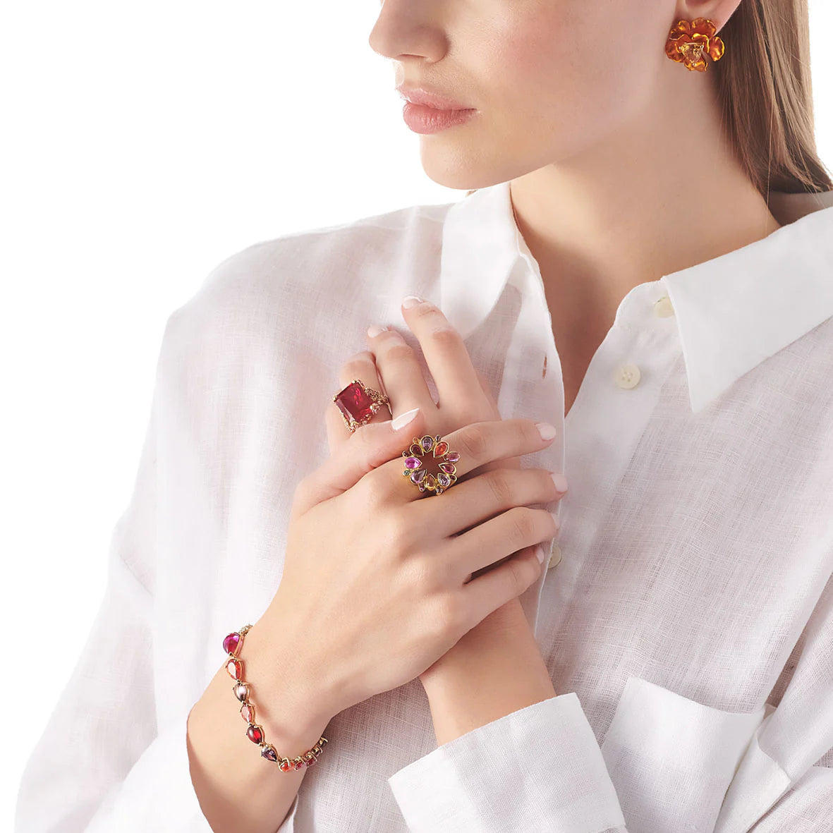 Diamond & Ruby Cinderella Ring