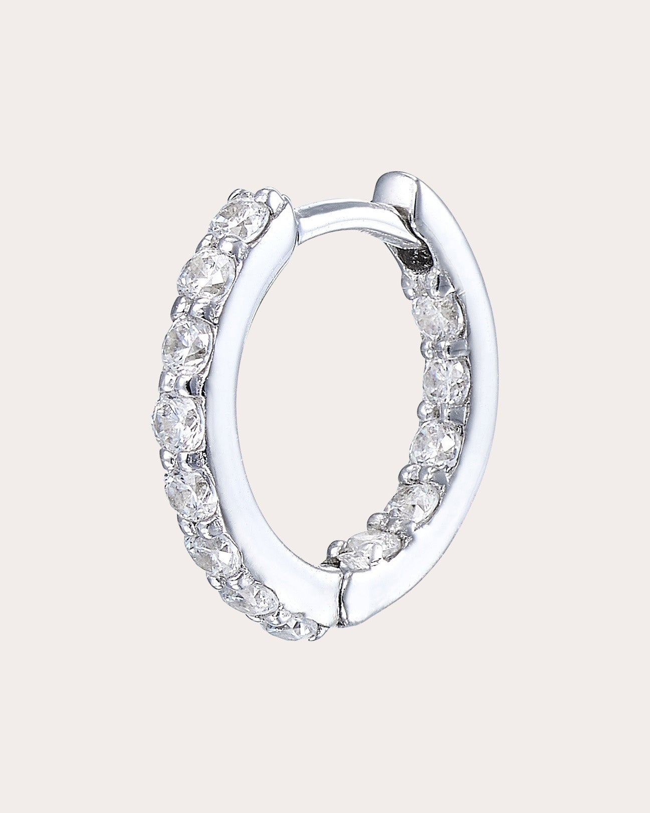Diamond Asscher Hoop Earrings