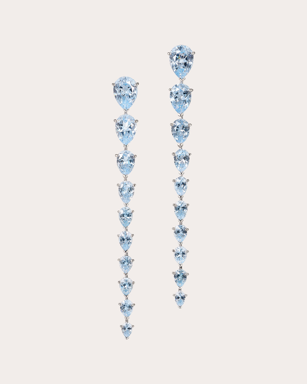Baby Blue Aquamarine Nova Drop Earrings