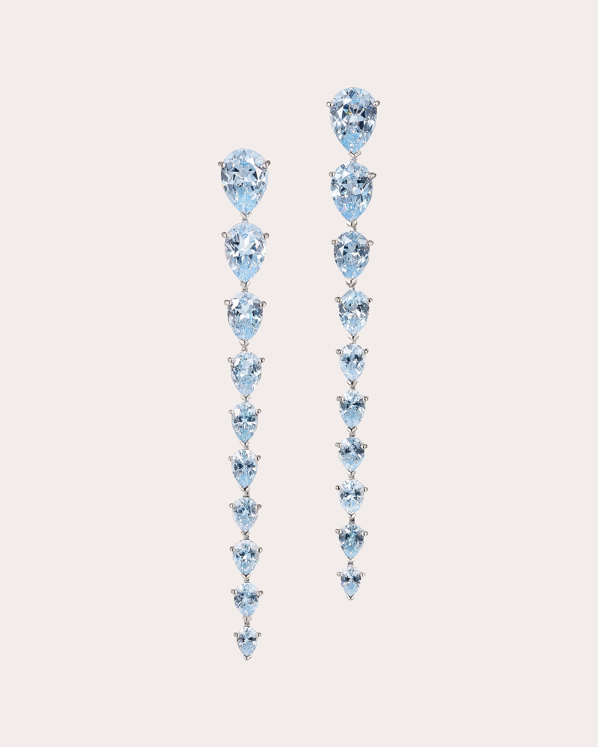 Baby Blue Aquamarine Nova Drop Earrings