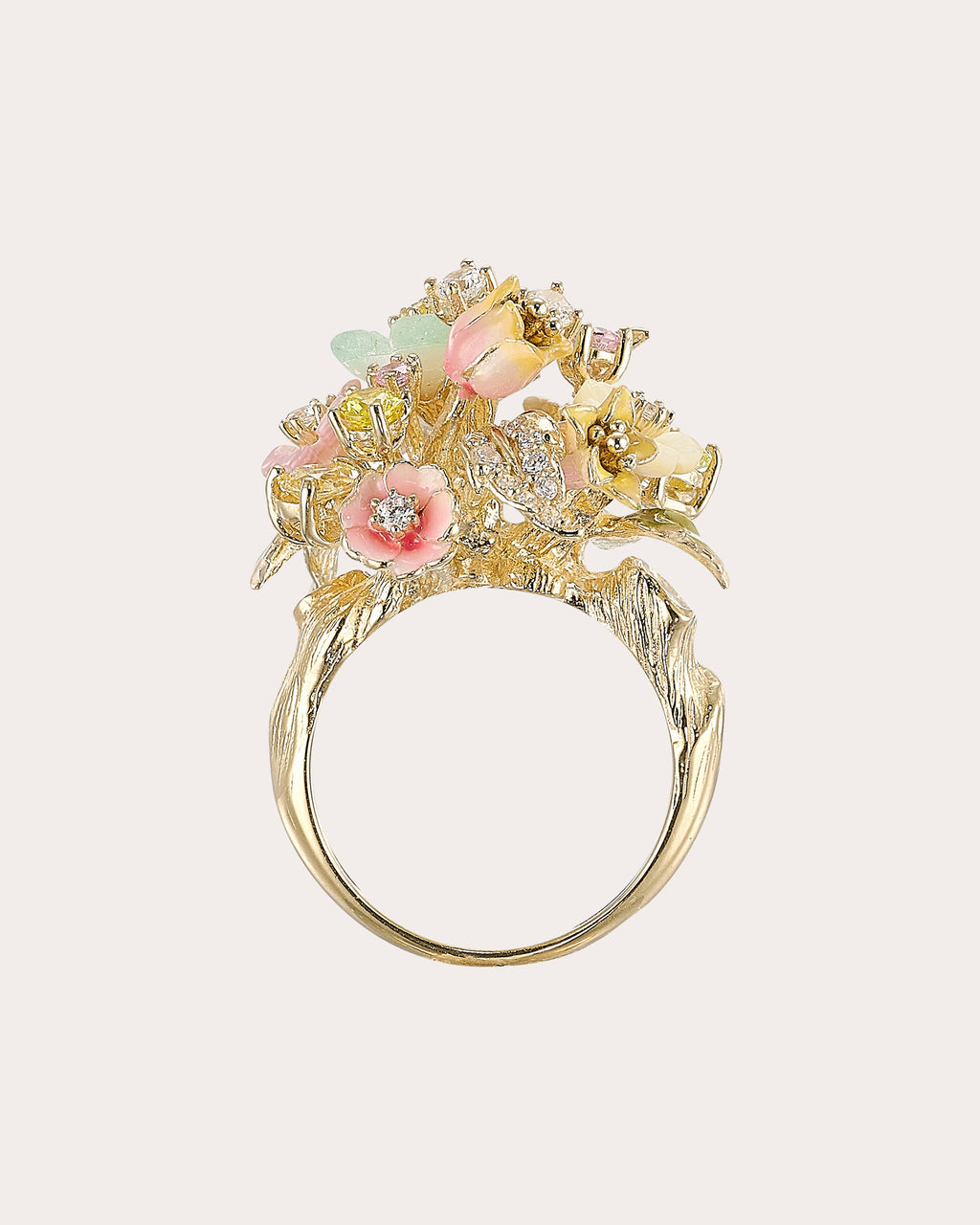 Diamond Citrus Primrose Bouquet Ring