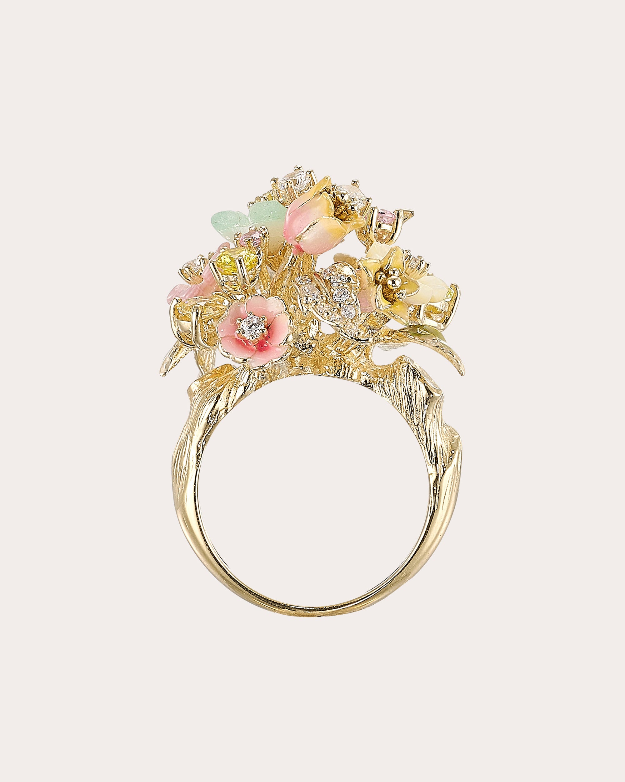 Diamond Citrus Primrose Bouquet Ring
