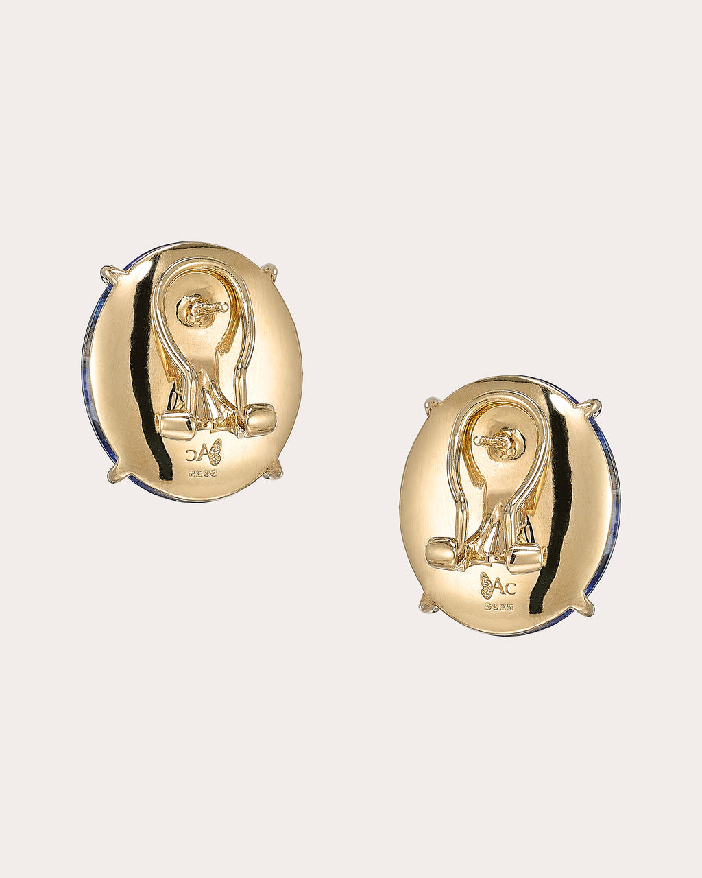 Emerald & Regenerative™ Lapis Pebble Stud Earrings