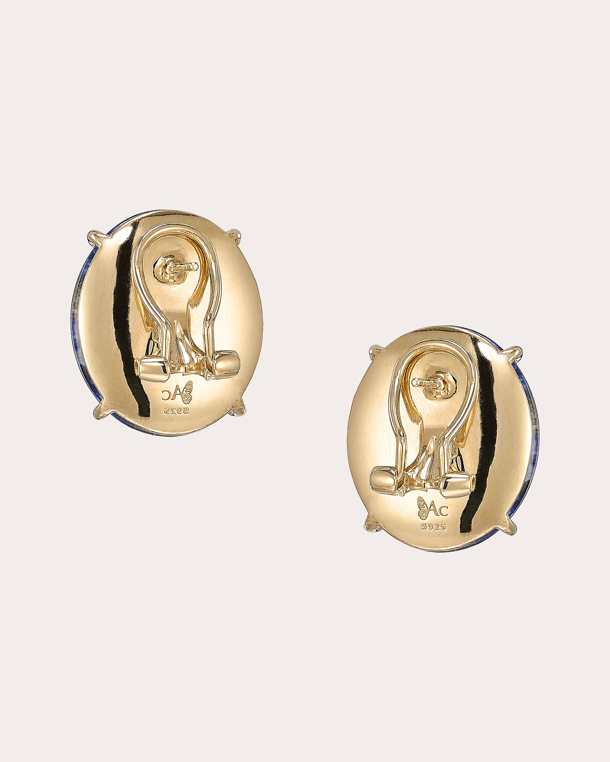 Emerald & Regenerative™ Lapis Pebble Stud Earrings