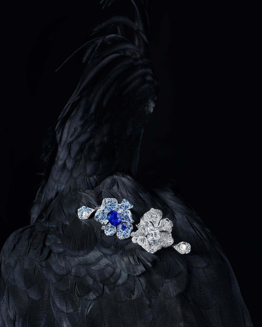 Diamond & Pearl Peony Butterfly Ring