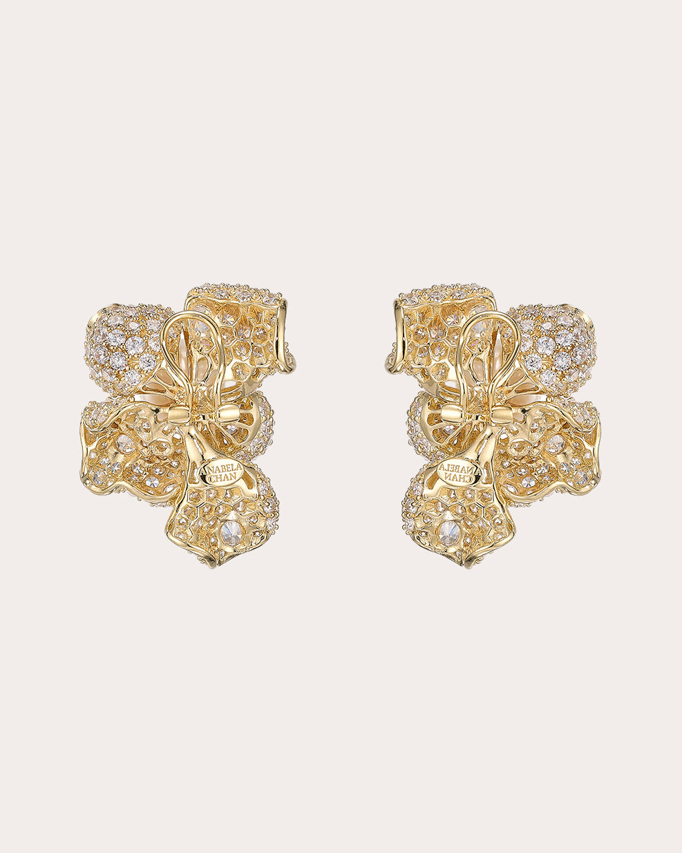 Diamond & Cultured Pearl Blossom Stud Earrings