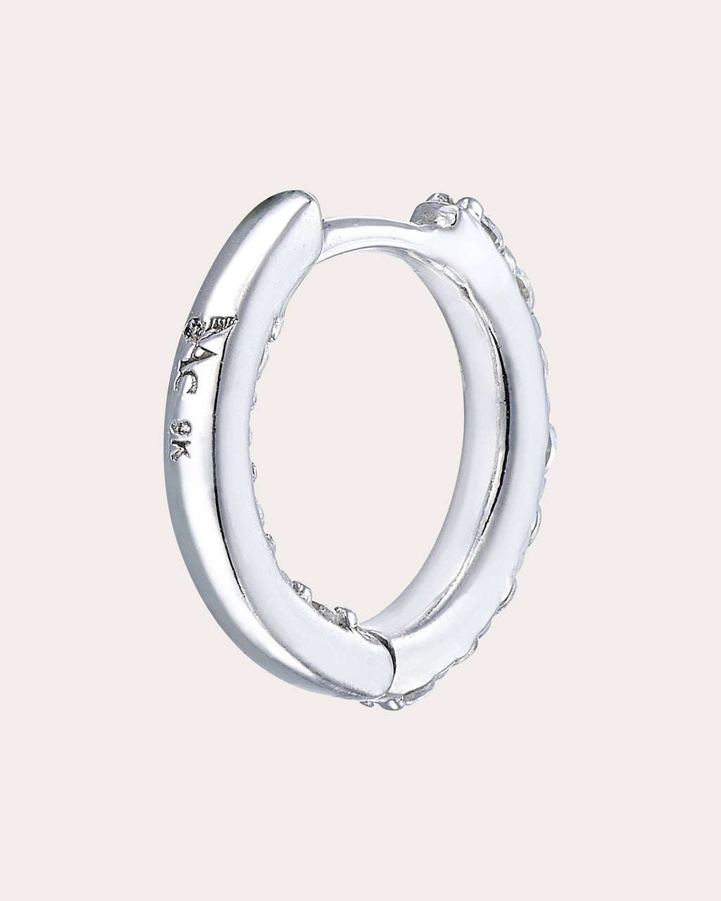 Diamond Heart Hoop Earrings