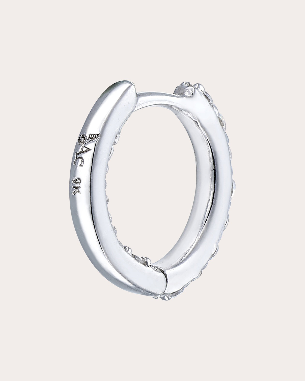Diamond Heart Hoop Earrings