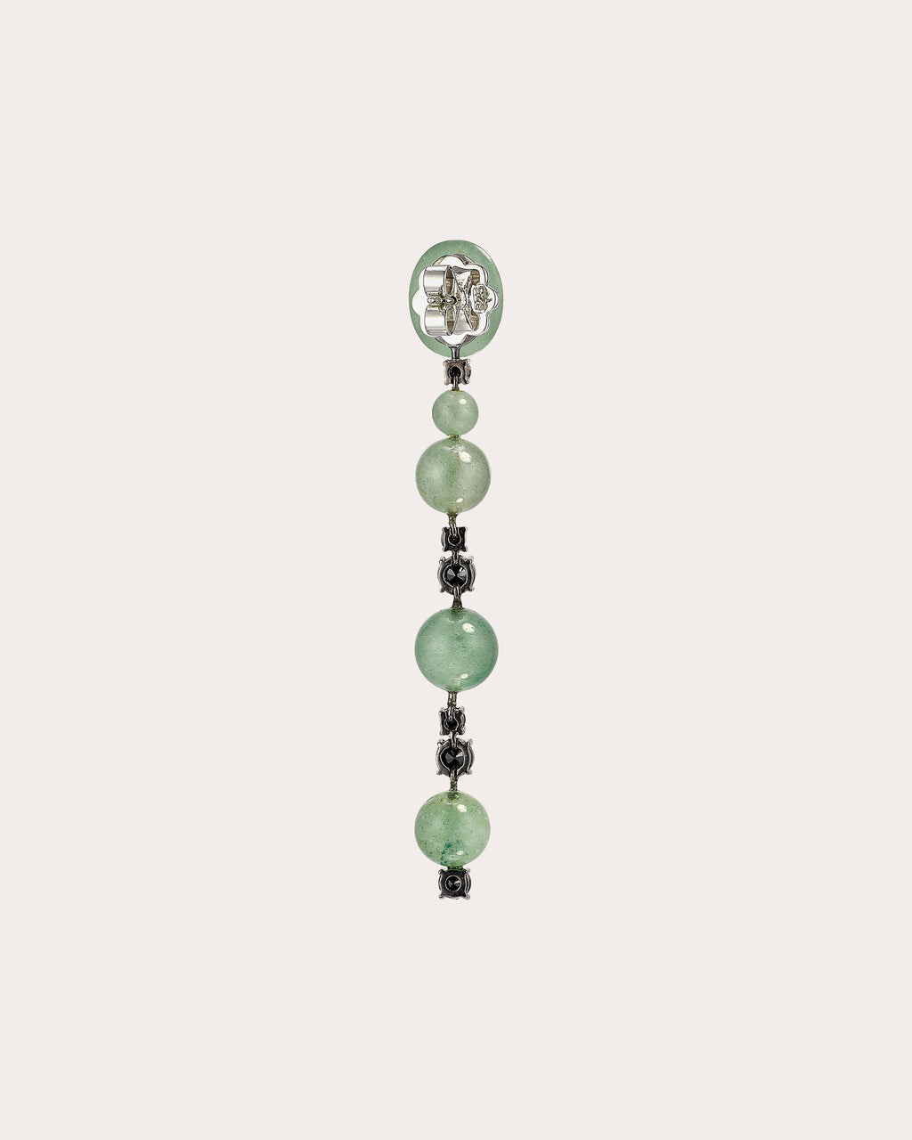 Jade & Black Onyx Matrix Love & Pain Drop Earrings