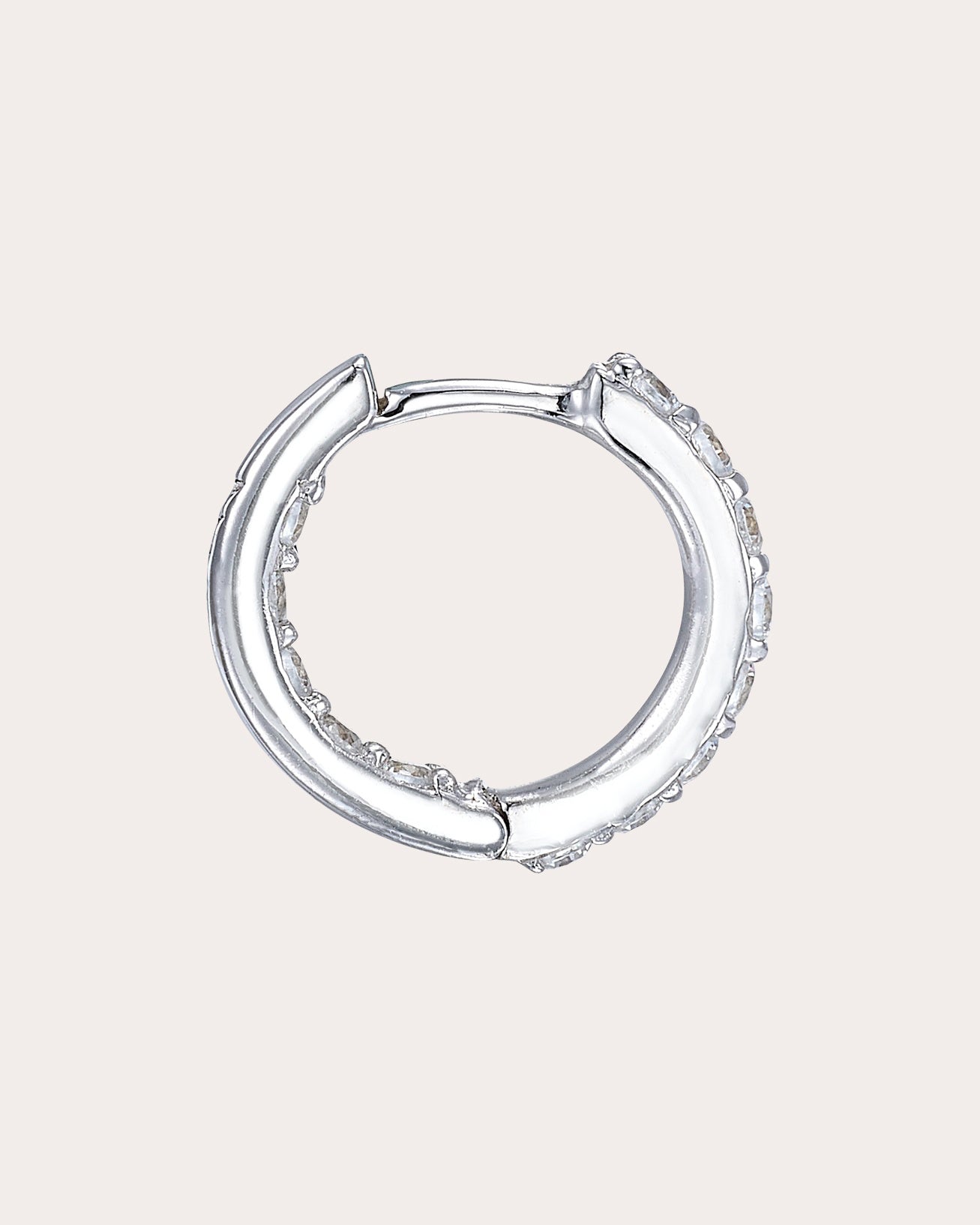 Diamond Large Heart Hoop Earrings