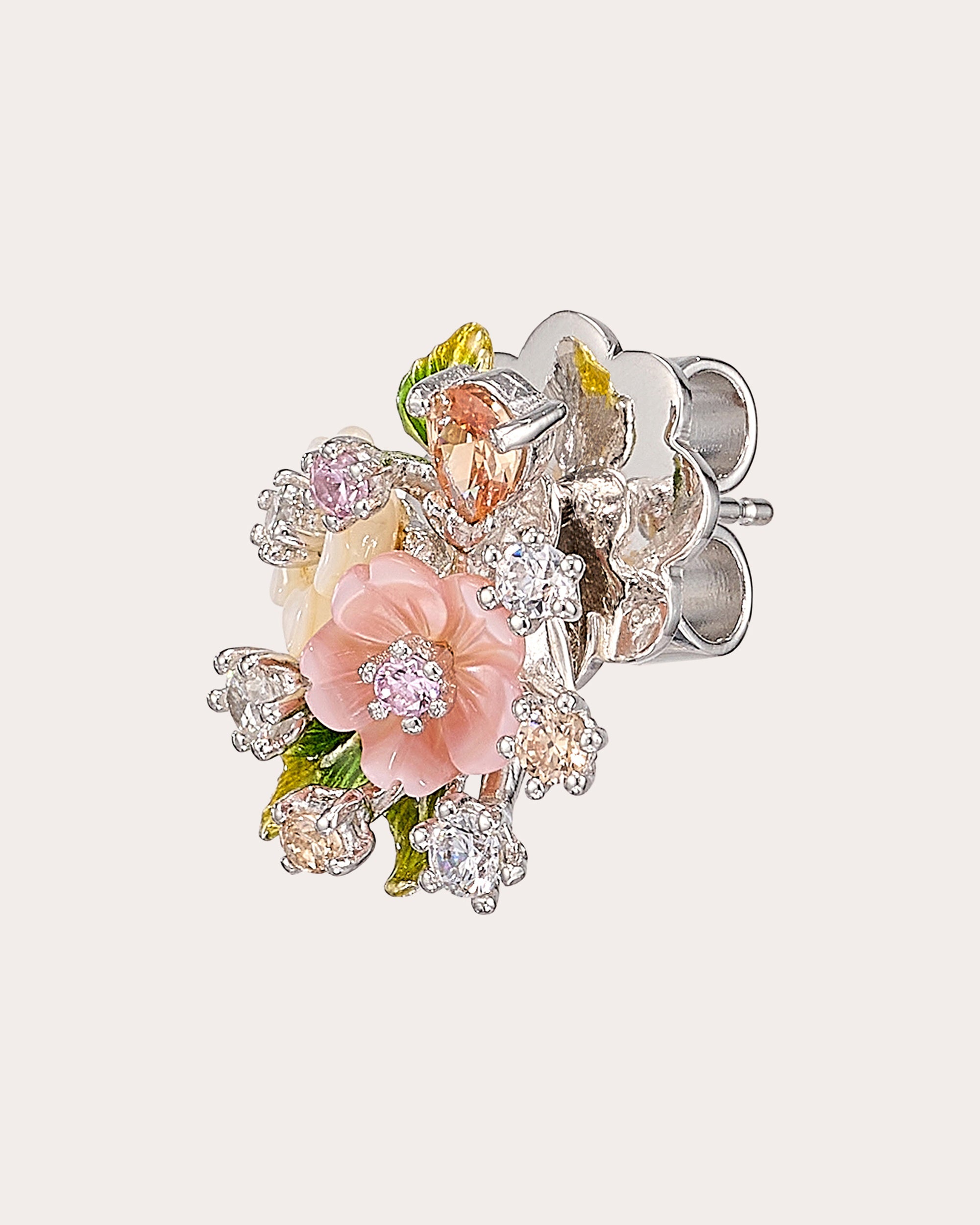 Diamond Mini Bouquet Stud Earrings