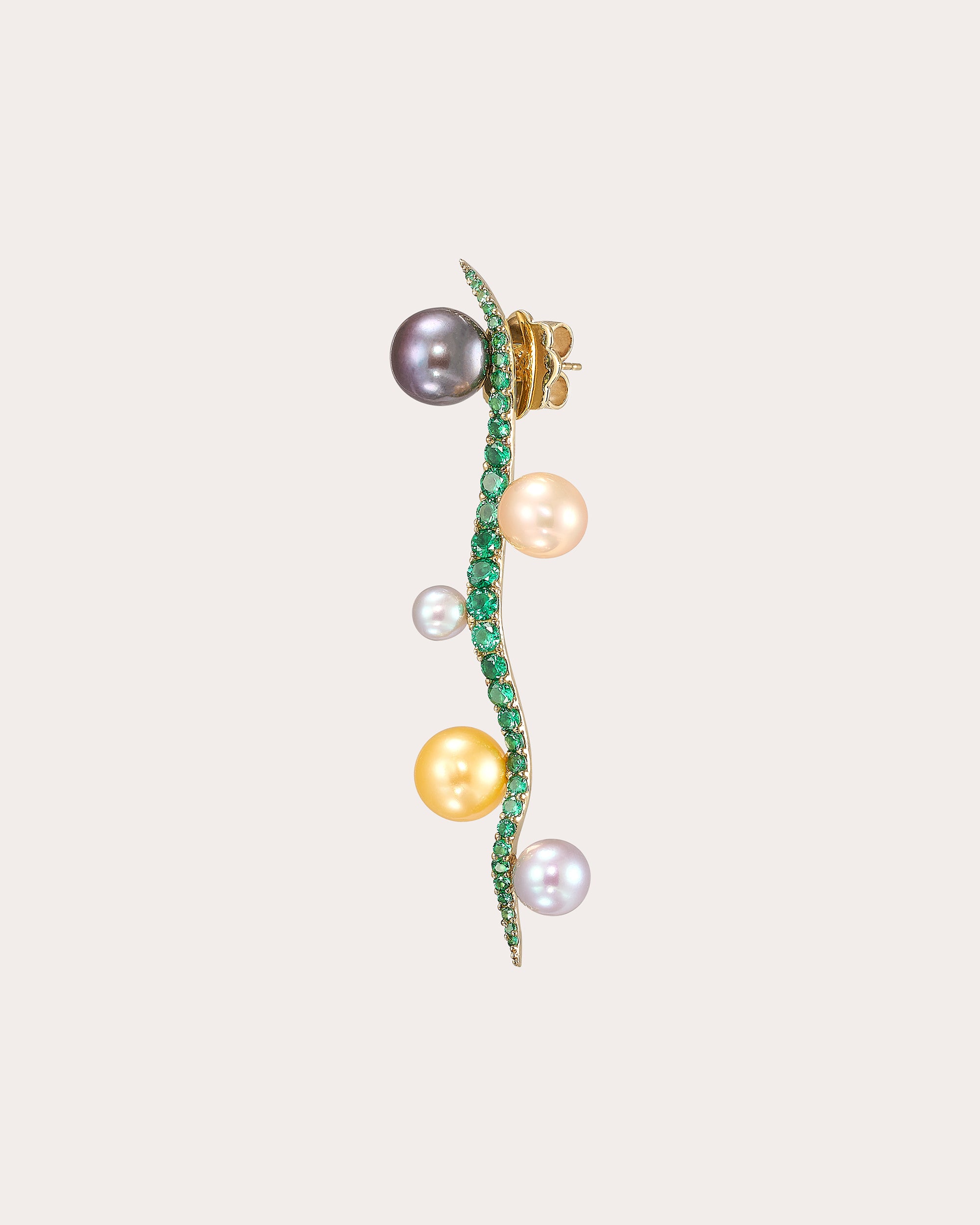 Kamoka Pearl Blades of Grass Drop Earrings