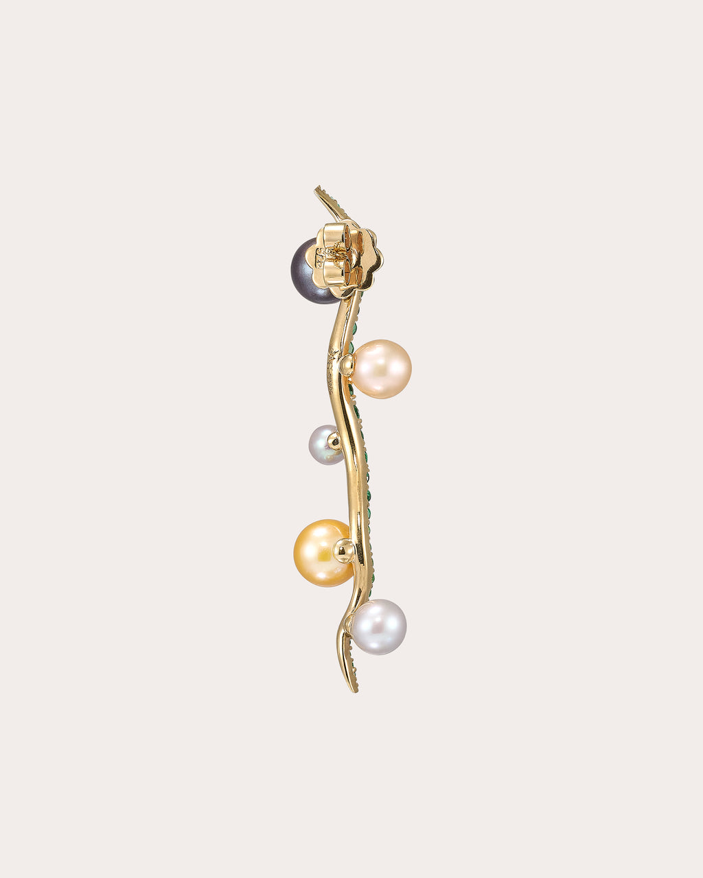 Kamoka Pearl Blades of Grass Drop Earrings