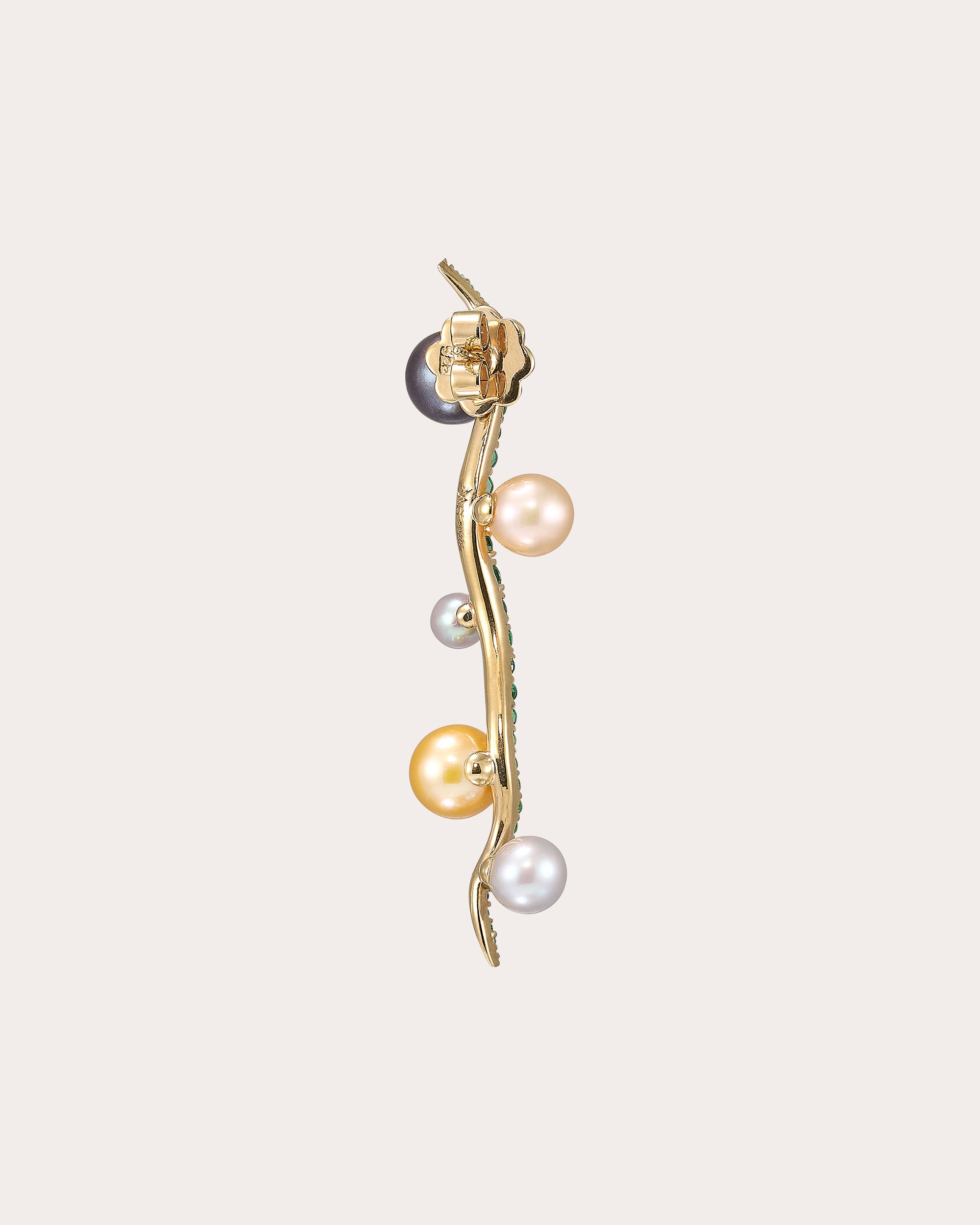 Kamoka Pearl Blades of Grass Drop Earrings