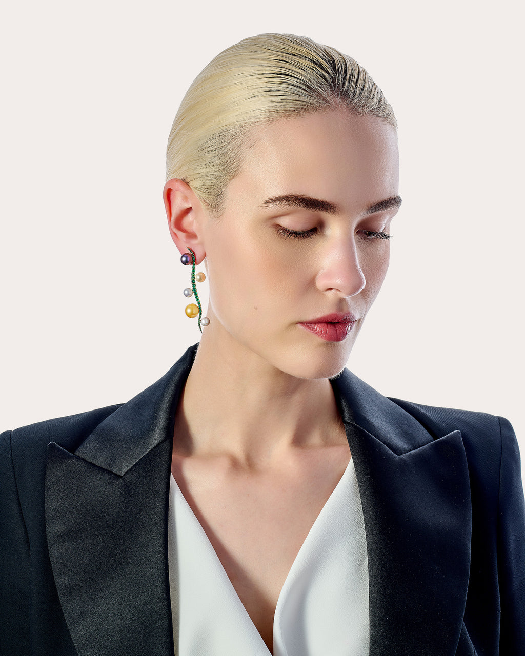 Kamoka Pearl Blades of Grass Drop Earrings