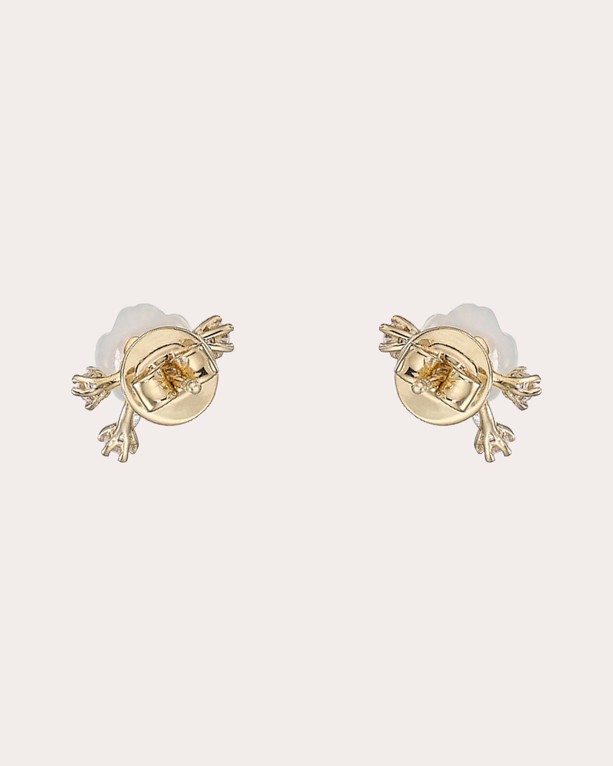 Diamond & Mother of Pearl Petite Floral Earrings