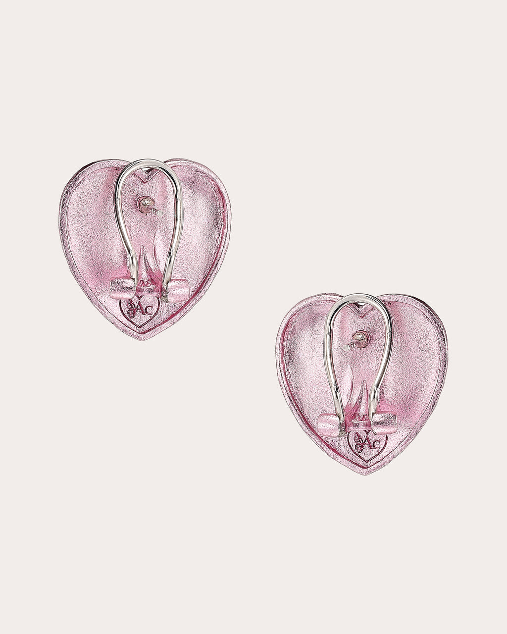 Rose Quartz Petite Heart Stud Earrings