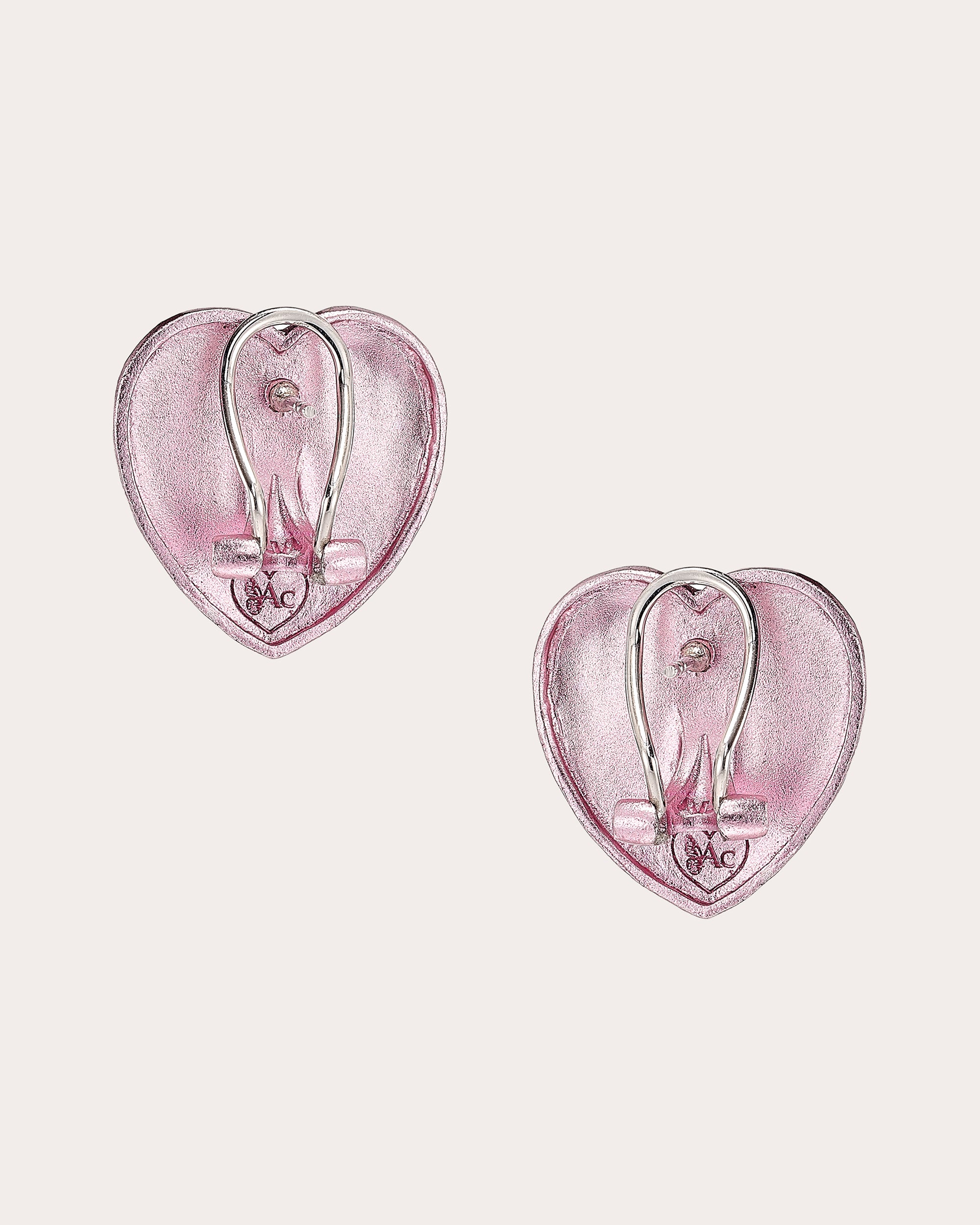 Rose Quartz Petite Heart Stud Earrings