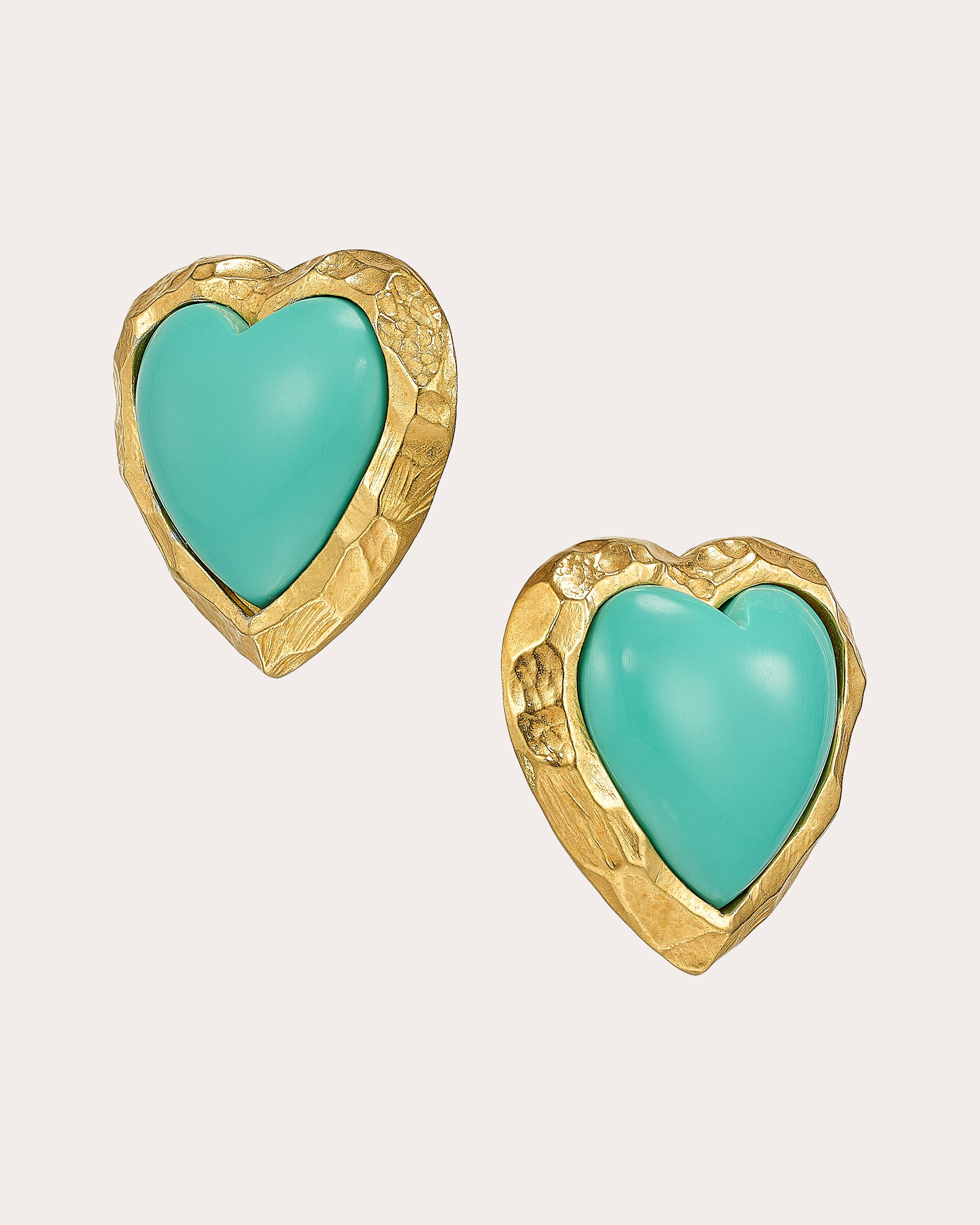 Turquoise Heart Stud Earrings